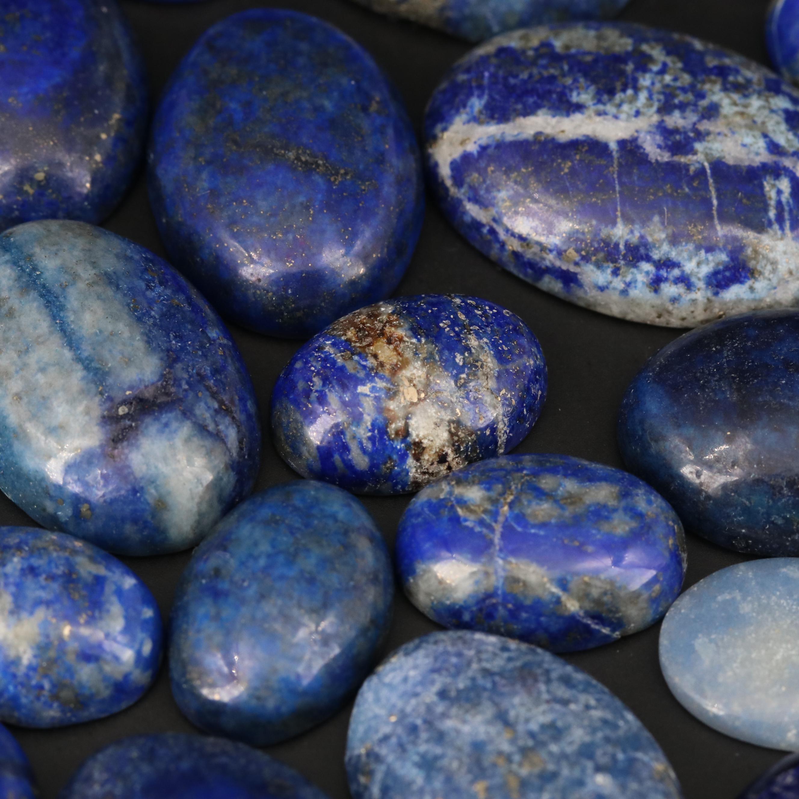 Loose Oval Lapis Lazuli Cabochons