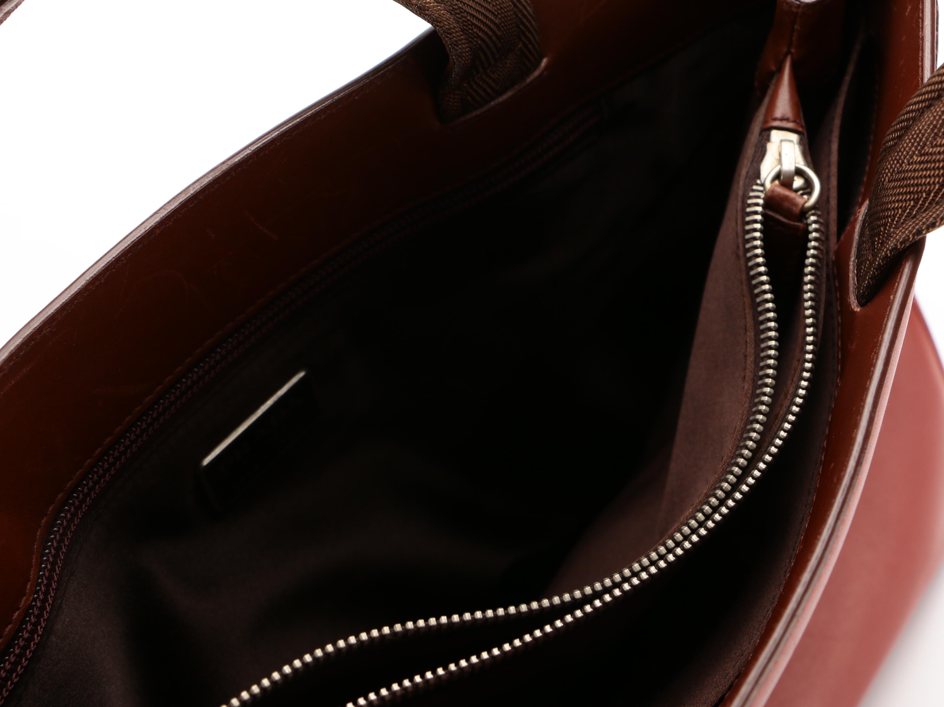 Prada Bicolor Leather Tote Bag