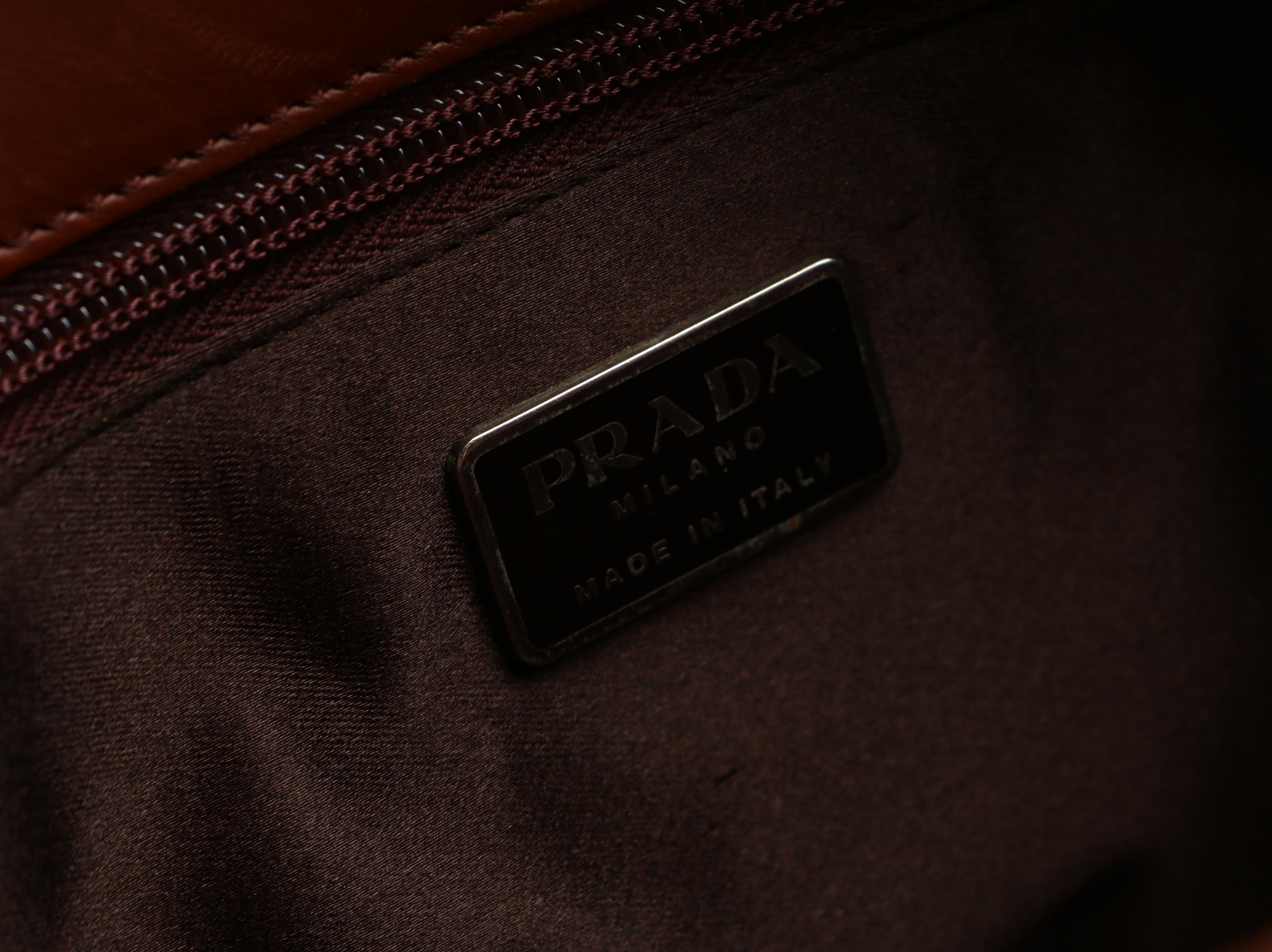 Prada Bicolor Leather Tote Bag