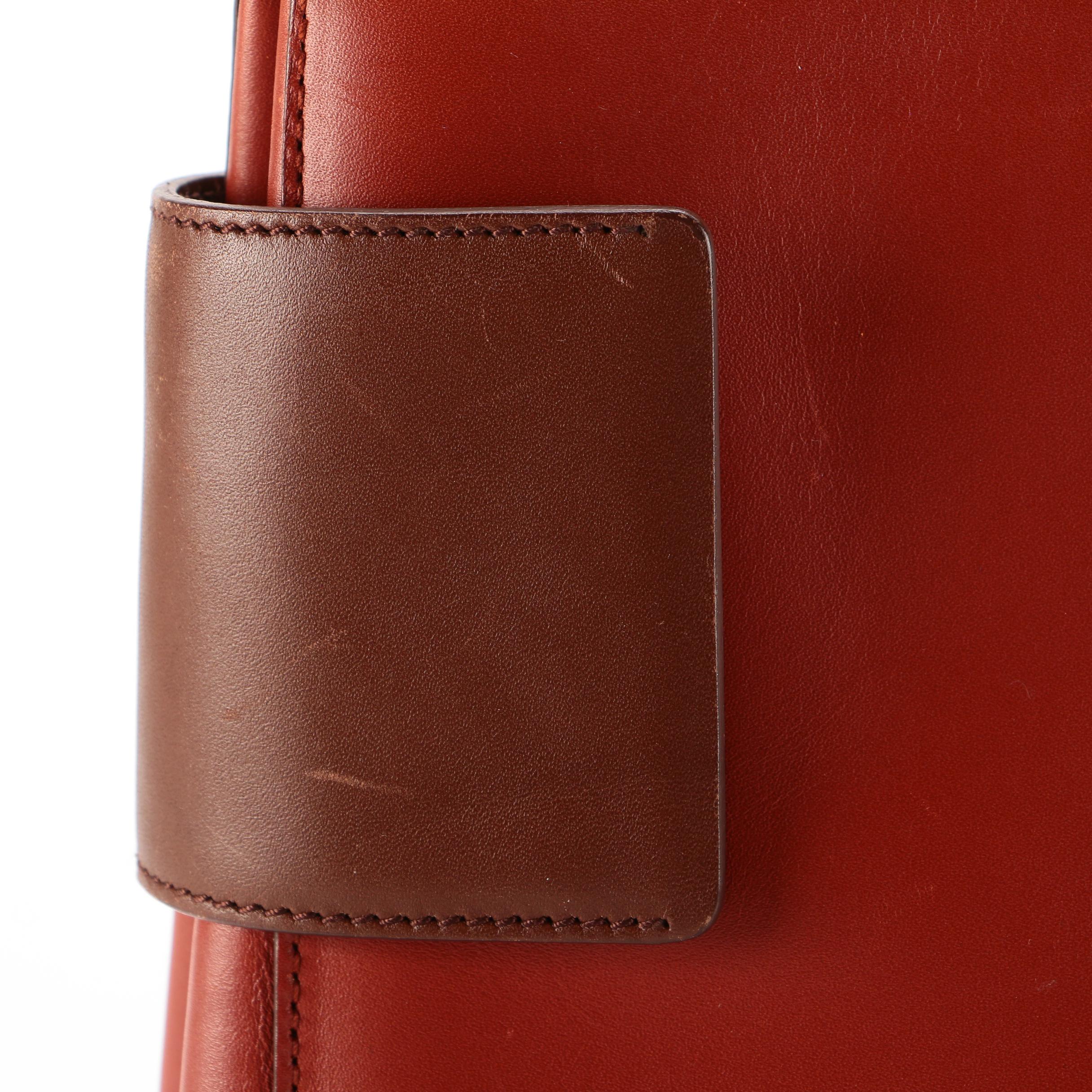 Prada Bicolor Leather Tote Bag