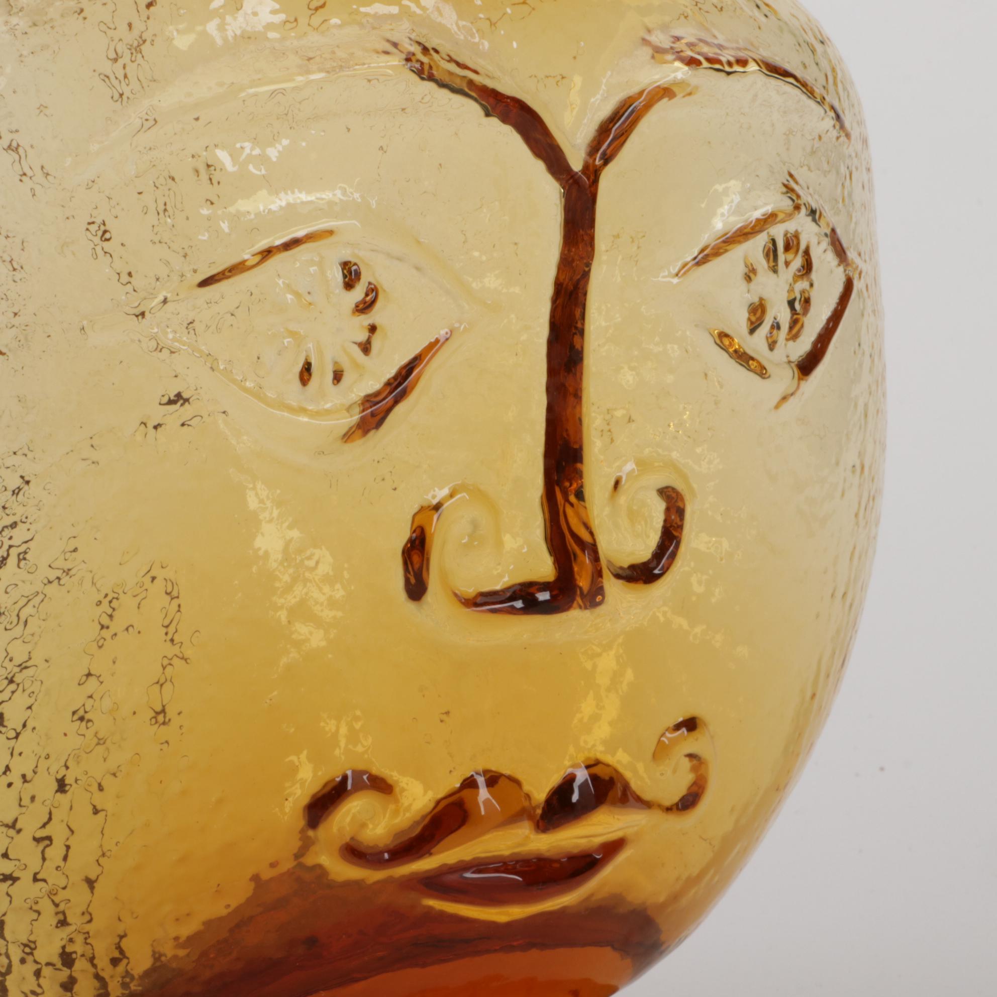 Wayne Husted for Blenko Sun Face Decanter