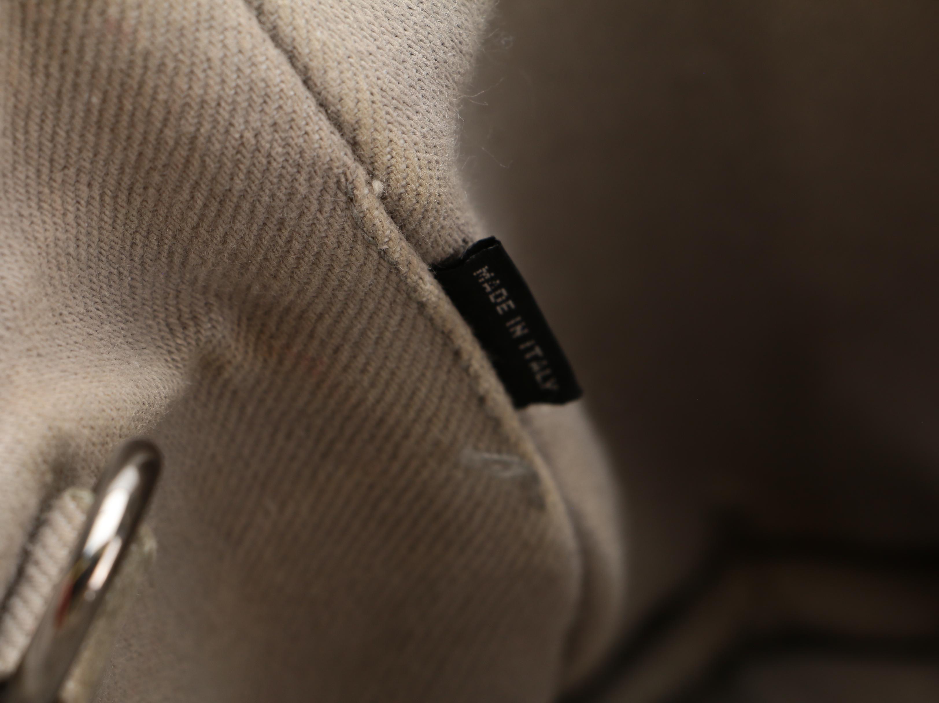 Prada Embellished Beige Denim Tote Bag