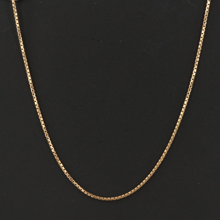 Italian 14K Box Chain Necklace