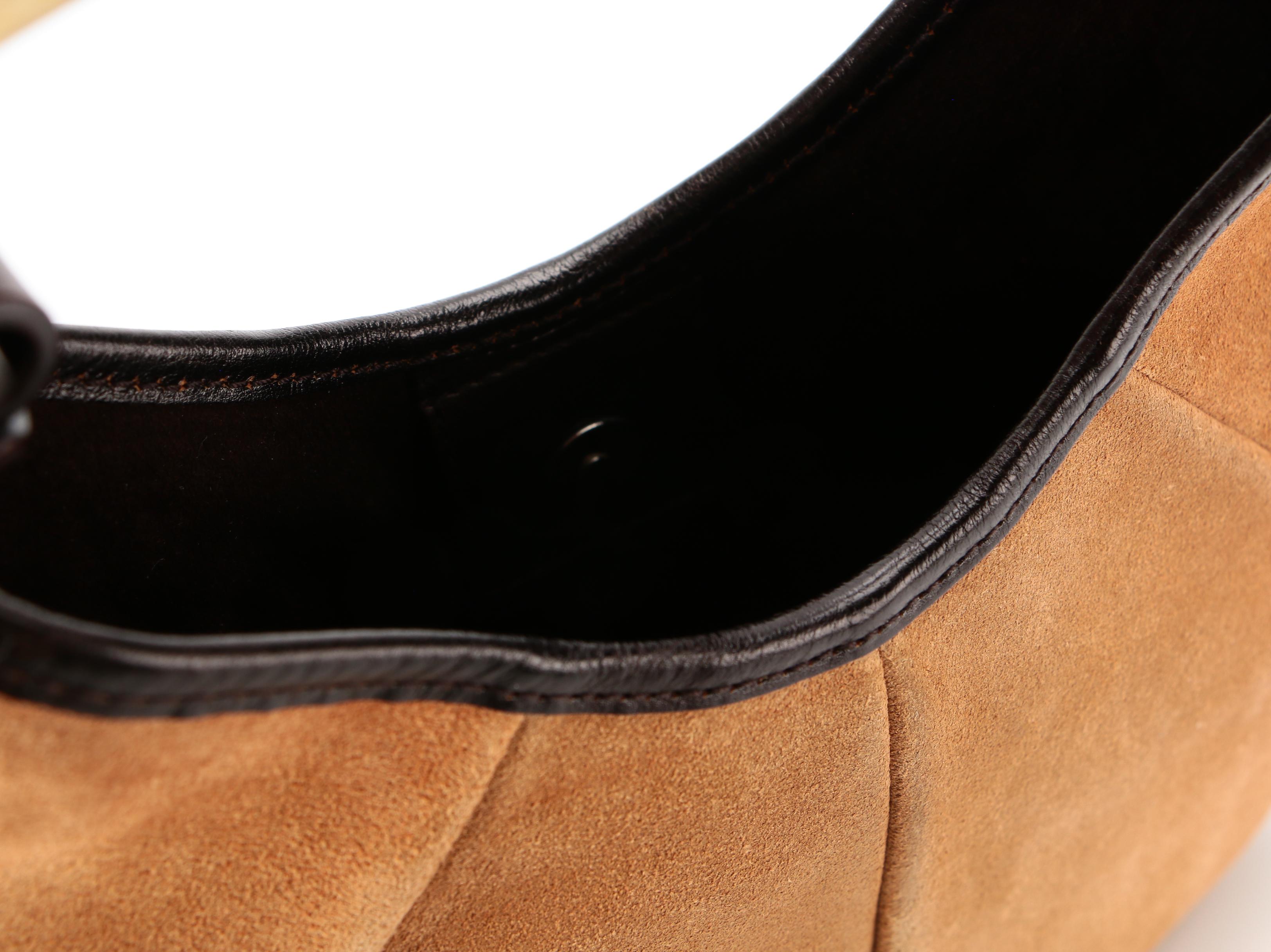 Yves Saint Laurent Rive Gauche Mombasa Handbag in Split Leather with Deer Horn