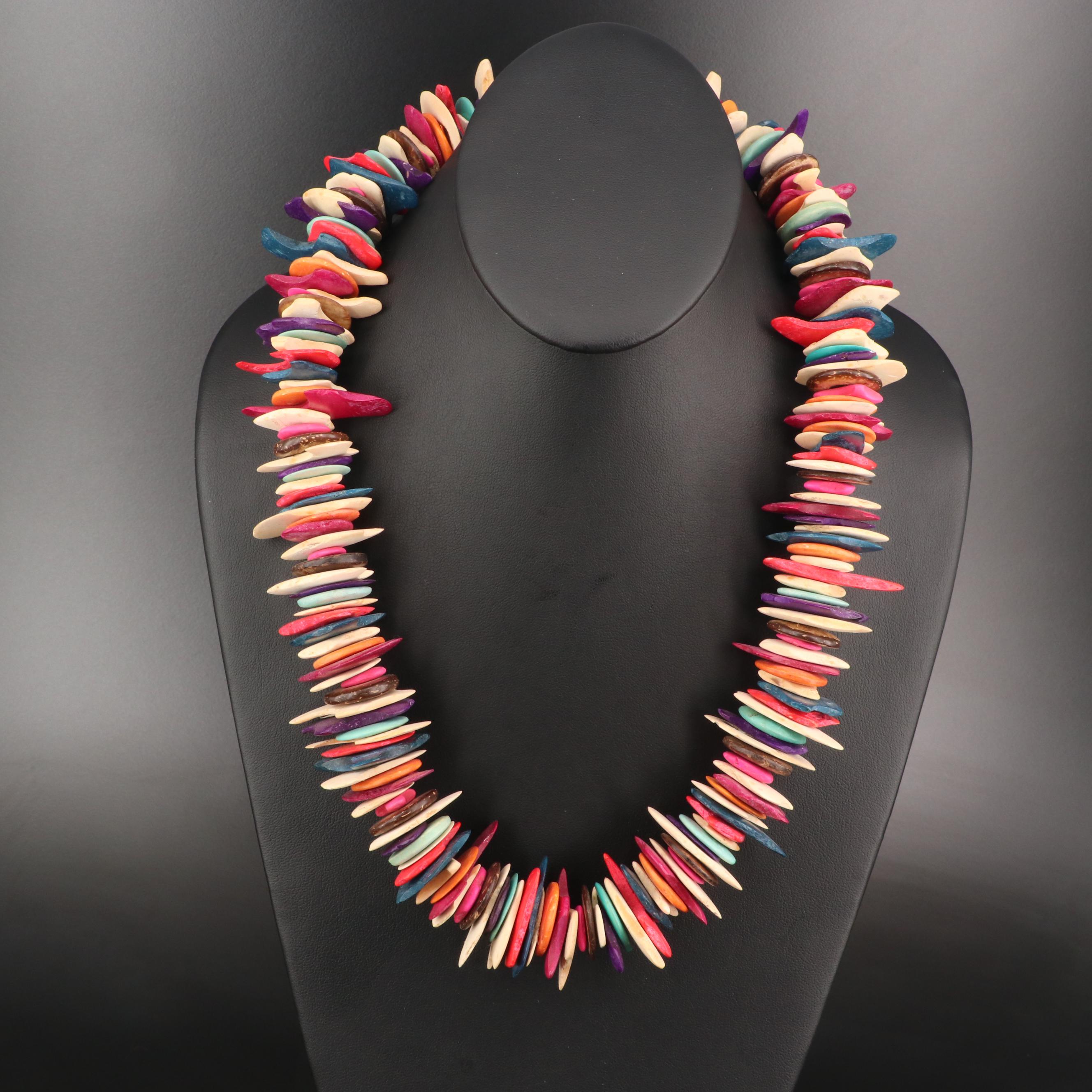 Beaded Necklaces Including Coral, Turquoise and Wood