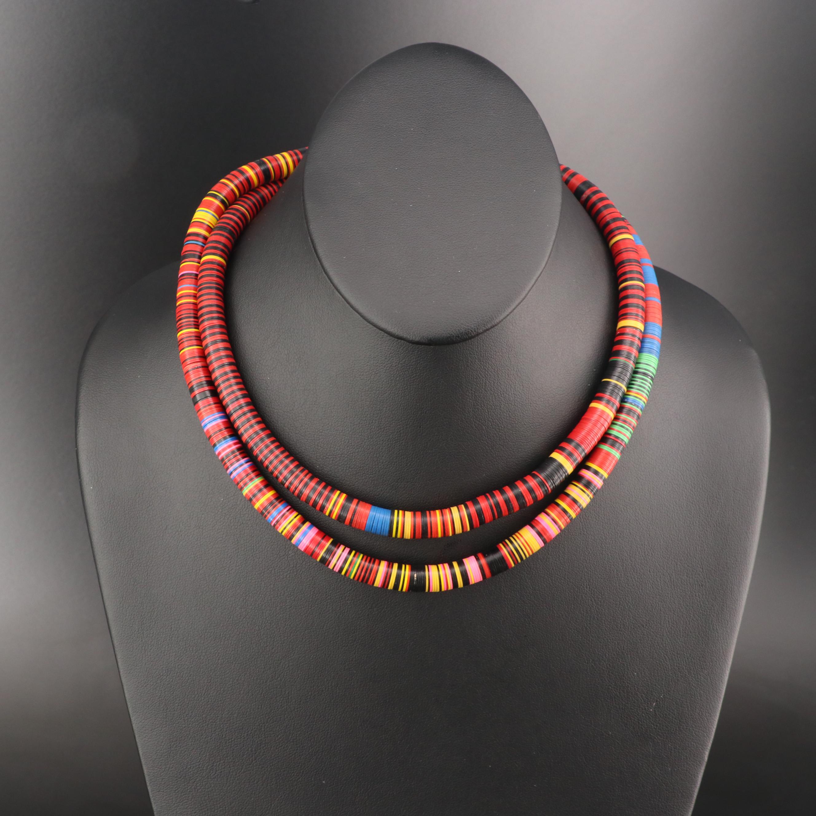 Beaded Necklaces Including Coral, Turquoise and Wood