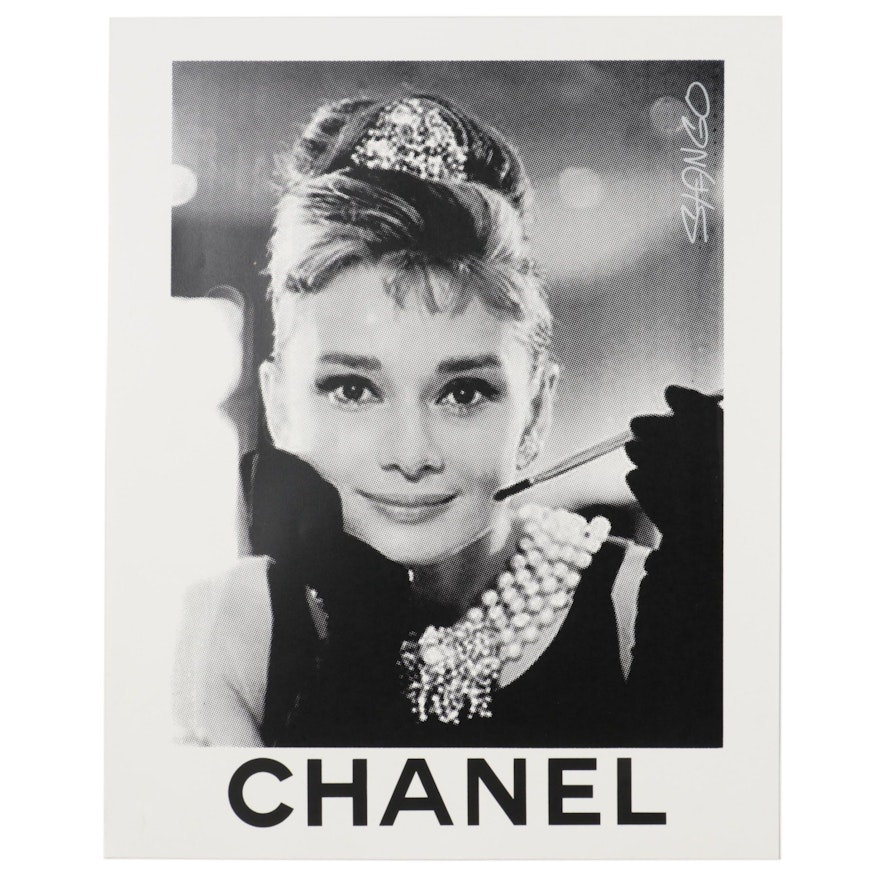 John Stango Pop Art Serigraph of Audrey Hepburn