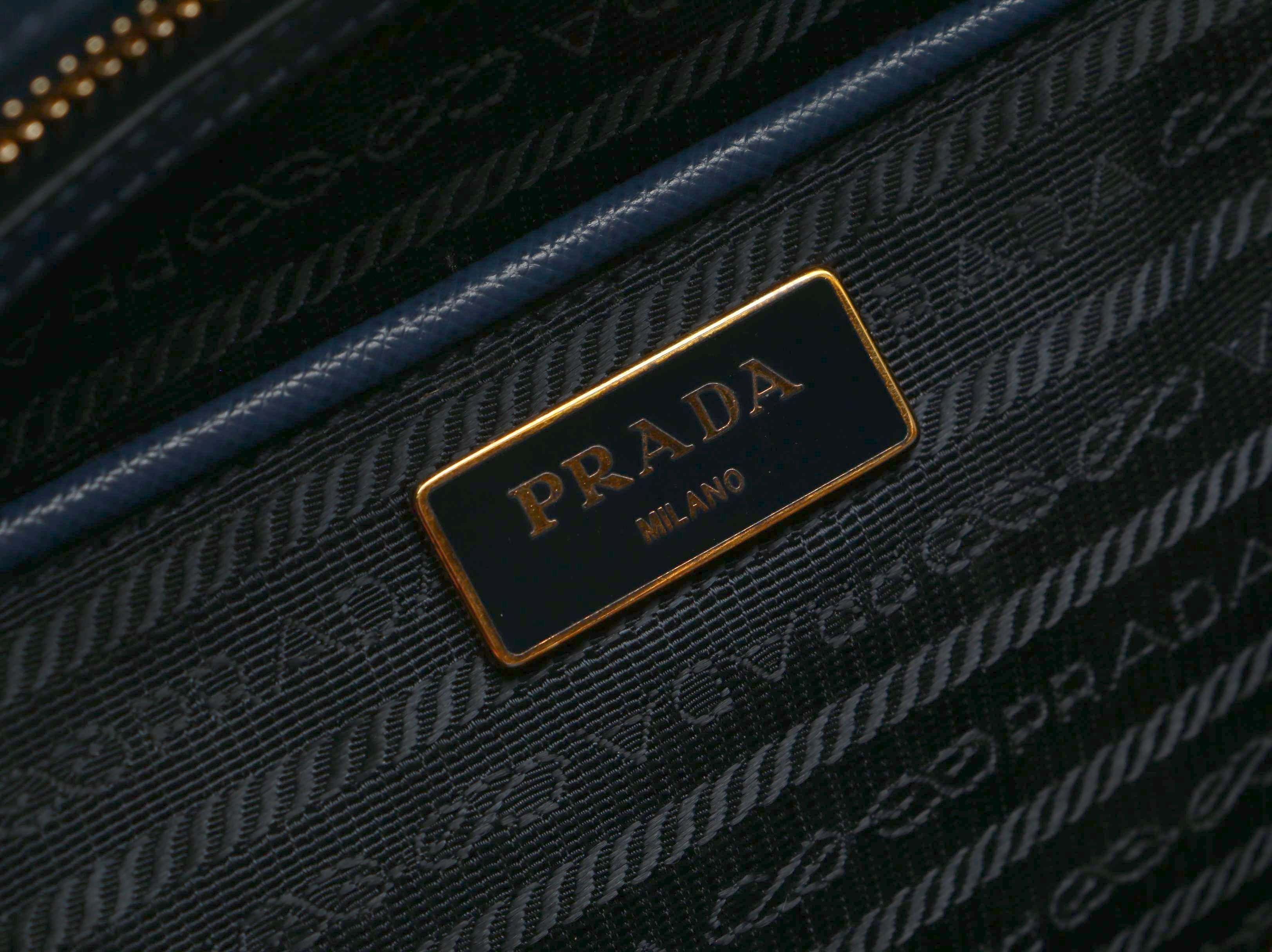 Prada Blue Saffiano Leather Handbag