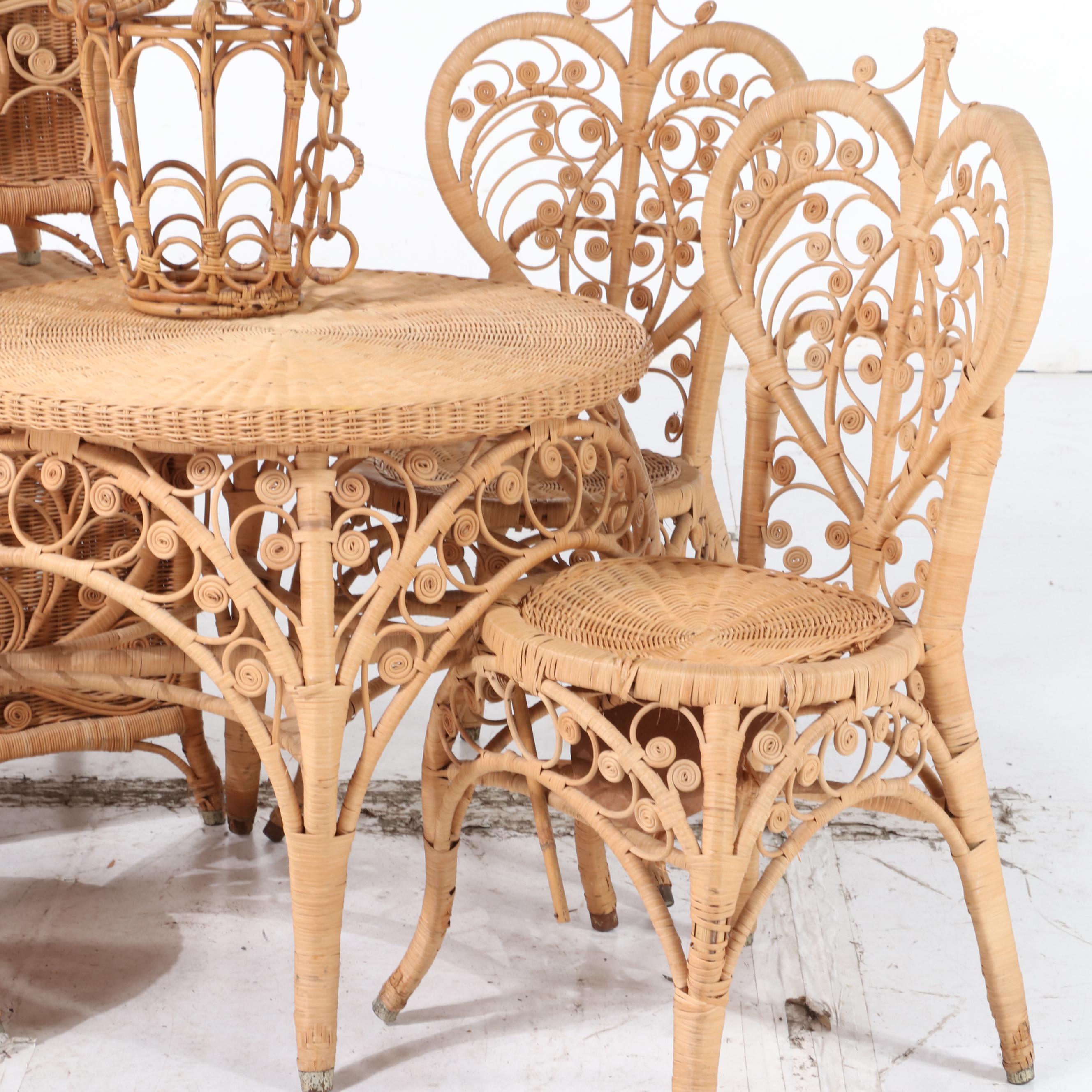 Coiled Wicker Seating, Table, Chests and Accessories