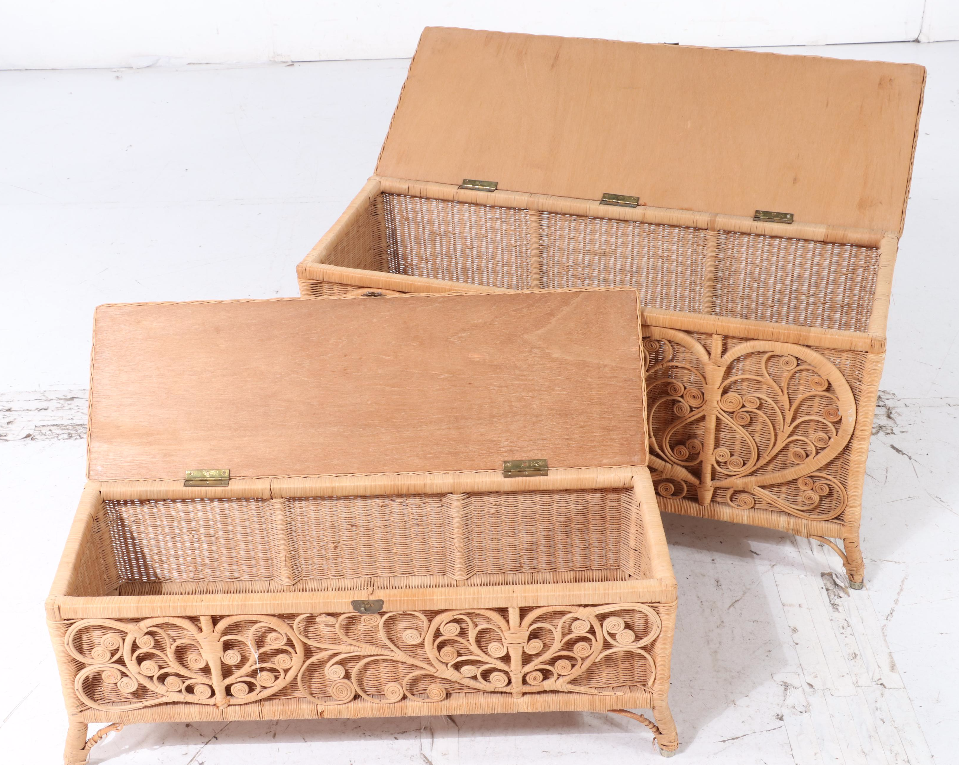 Coiled Wicker Seating, Table, Chests and Accessories