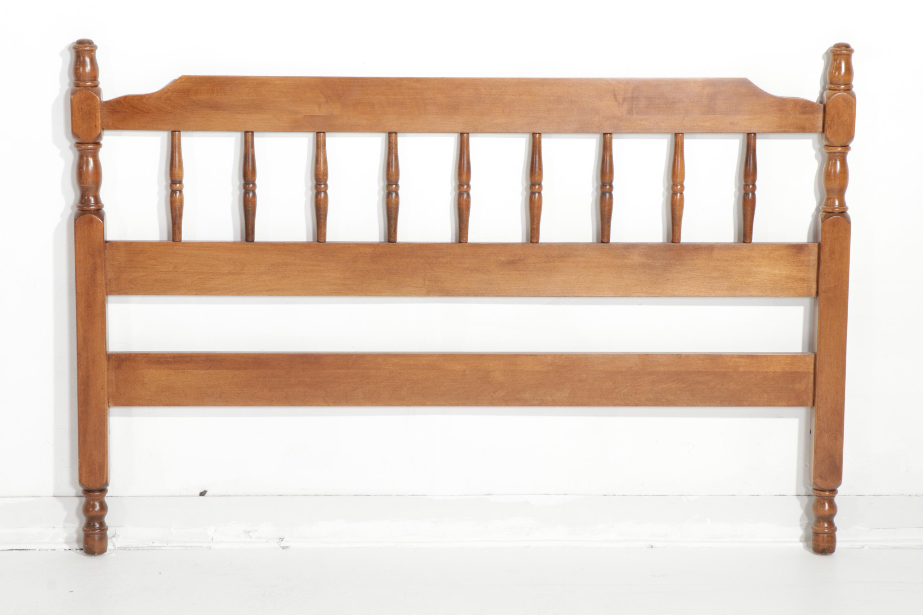 Ethan Allen Side Cabinet with Moosehead Full Size Maple Headboard