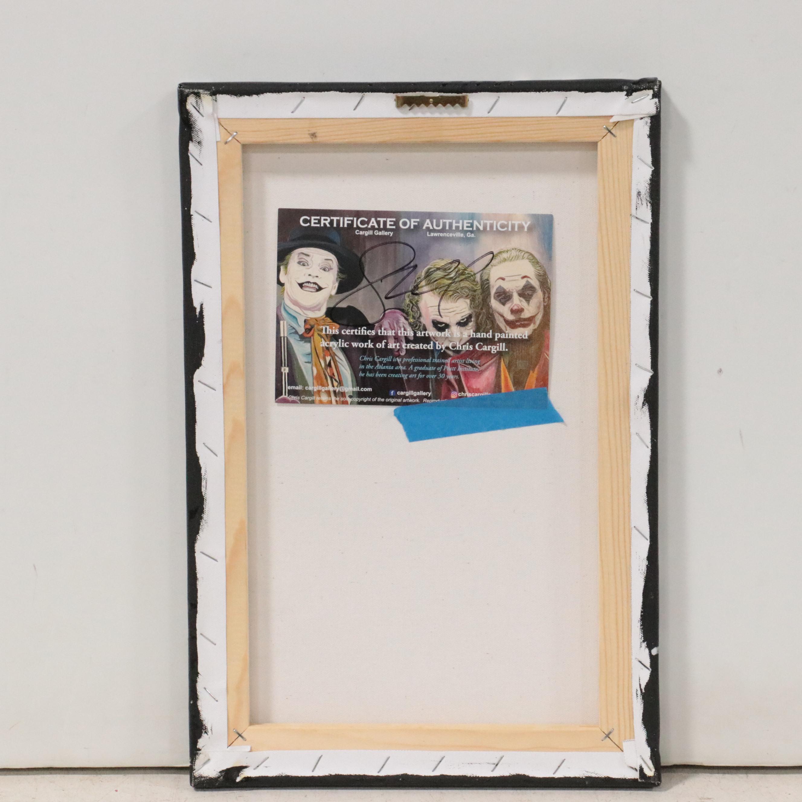 Chris Cargill Pop Art Acrylic Painting of the Mandalorian, 21st Century