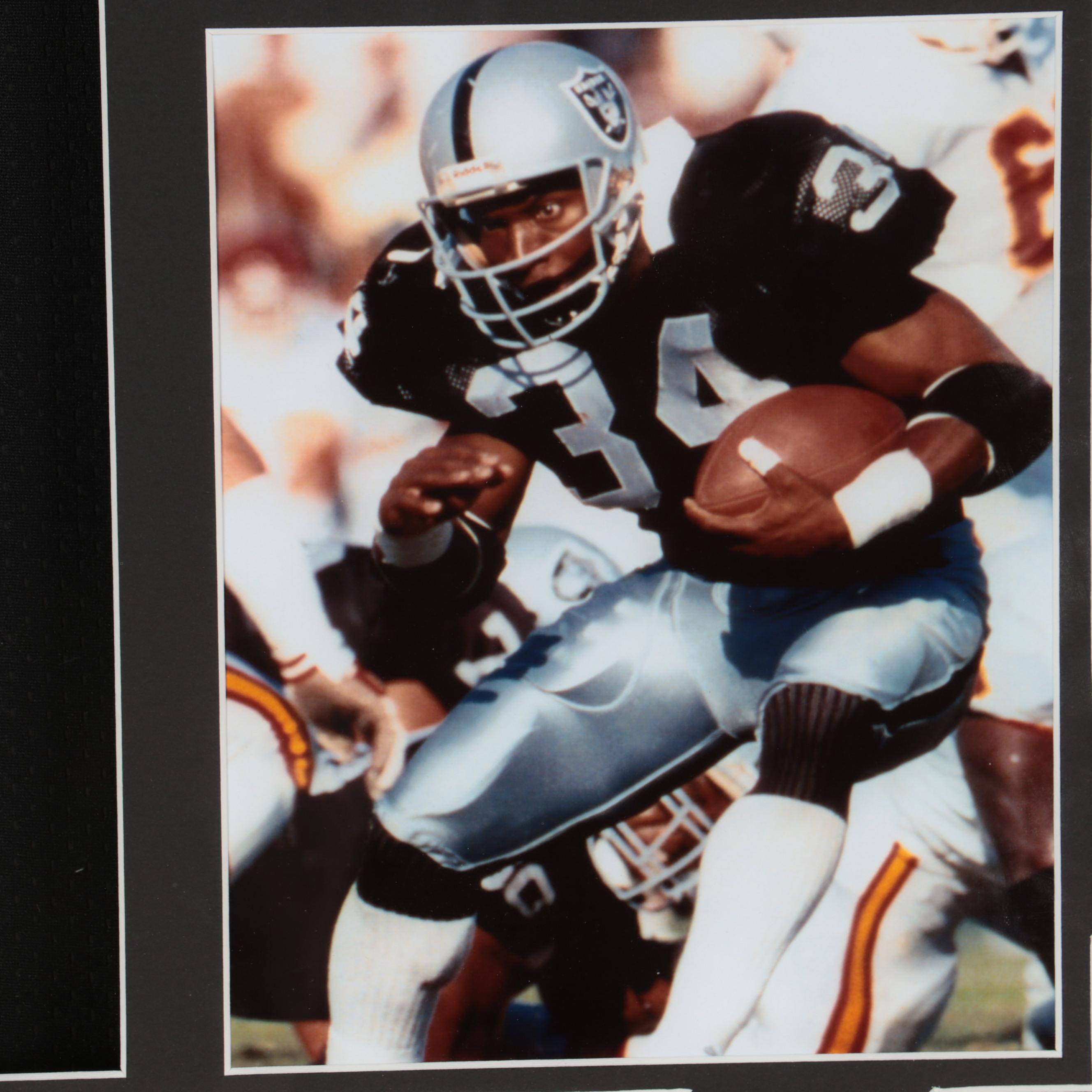 Bo Jackson Signed Oakland Raiders Football Jersey Display, Shadow Box Frame, COA