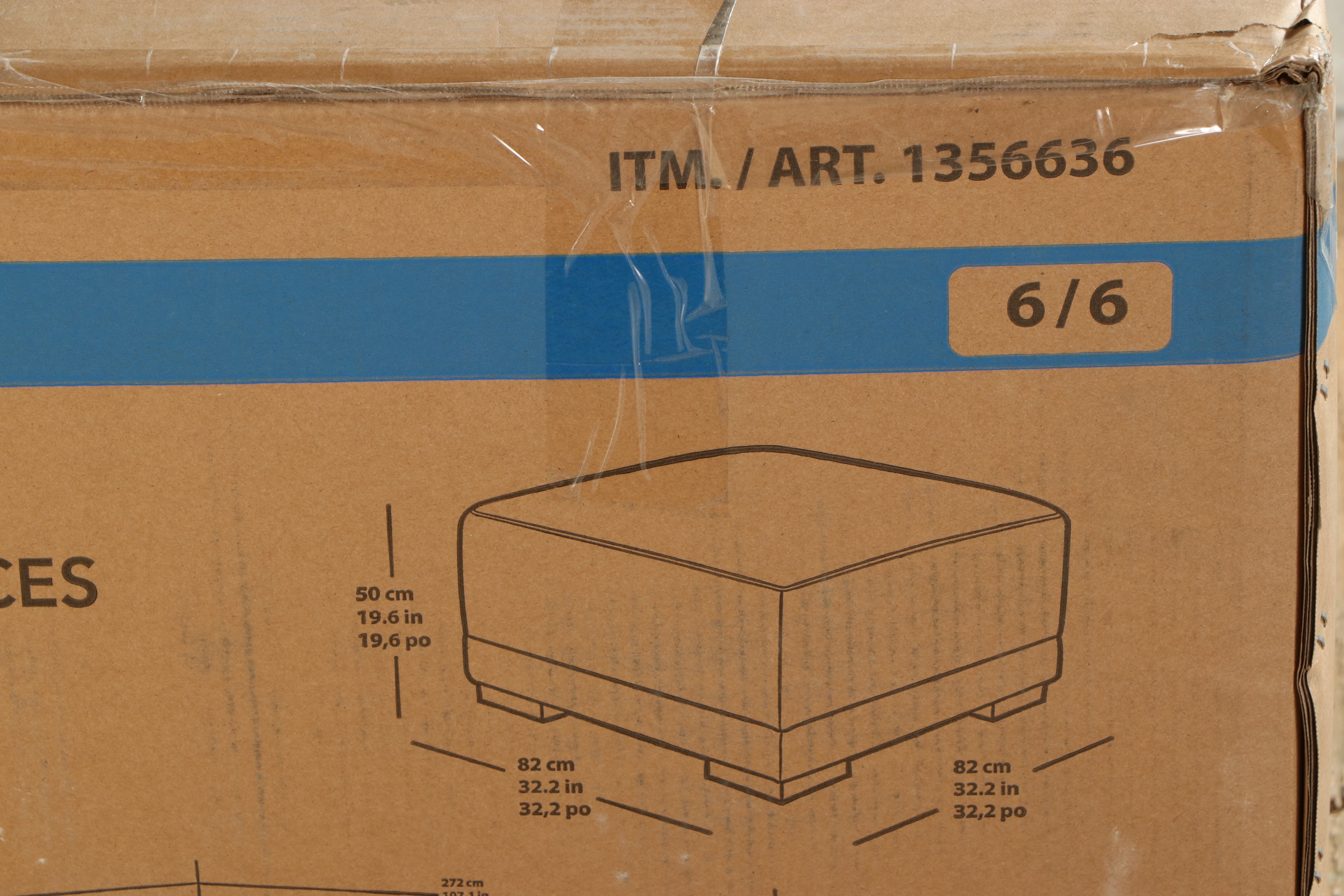 "Belize" Six-Piece Fabric Modular Sectional with Ottoman