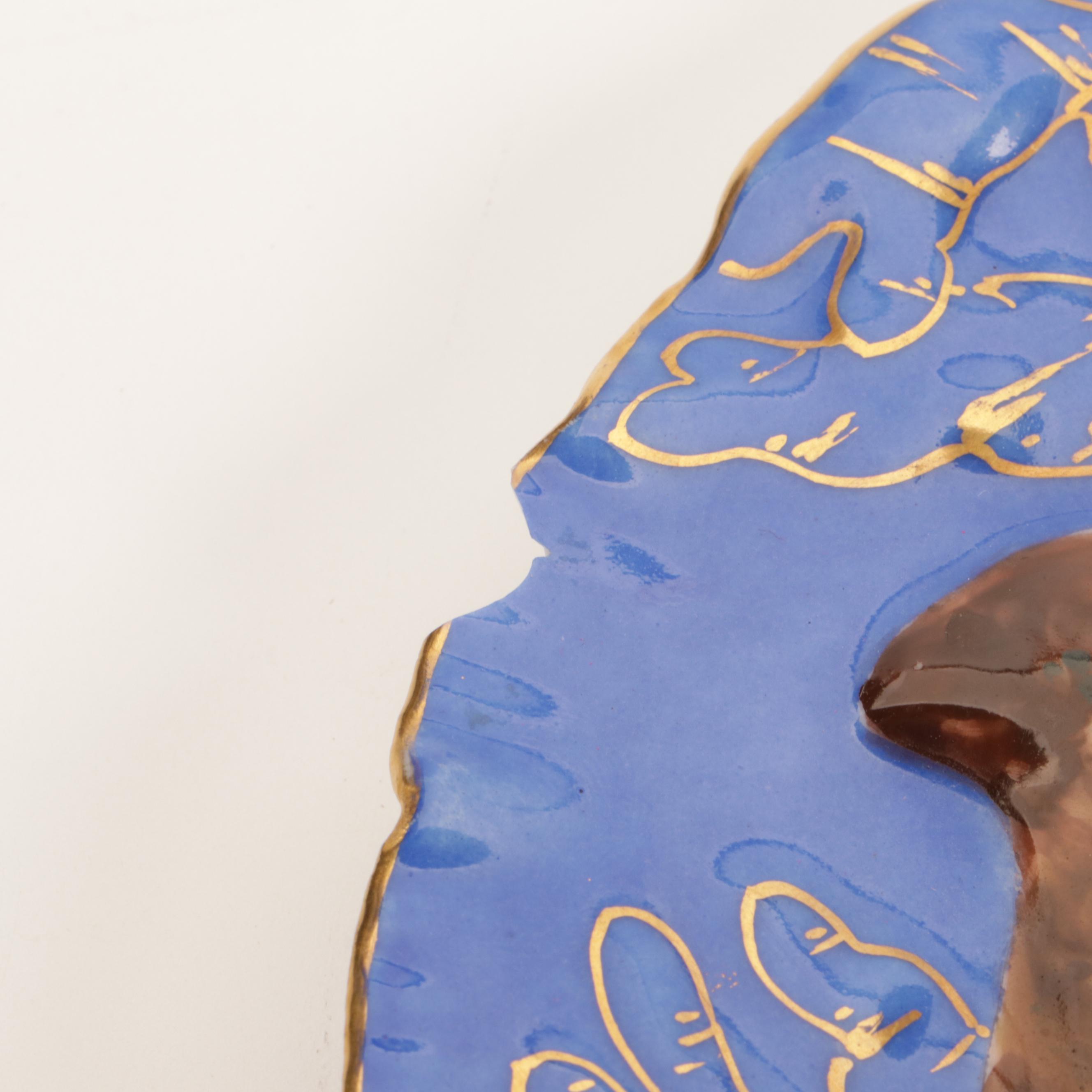 Haviland Hand-Painted Limoges Porcelain Oyster Plate, Late 19th Century