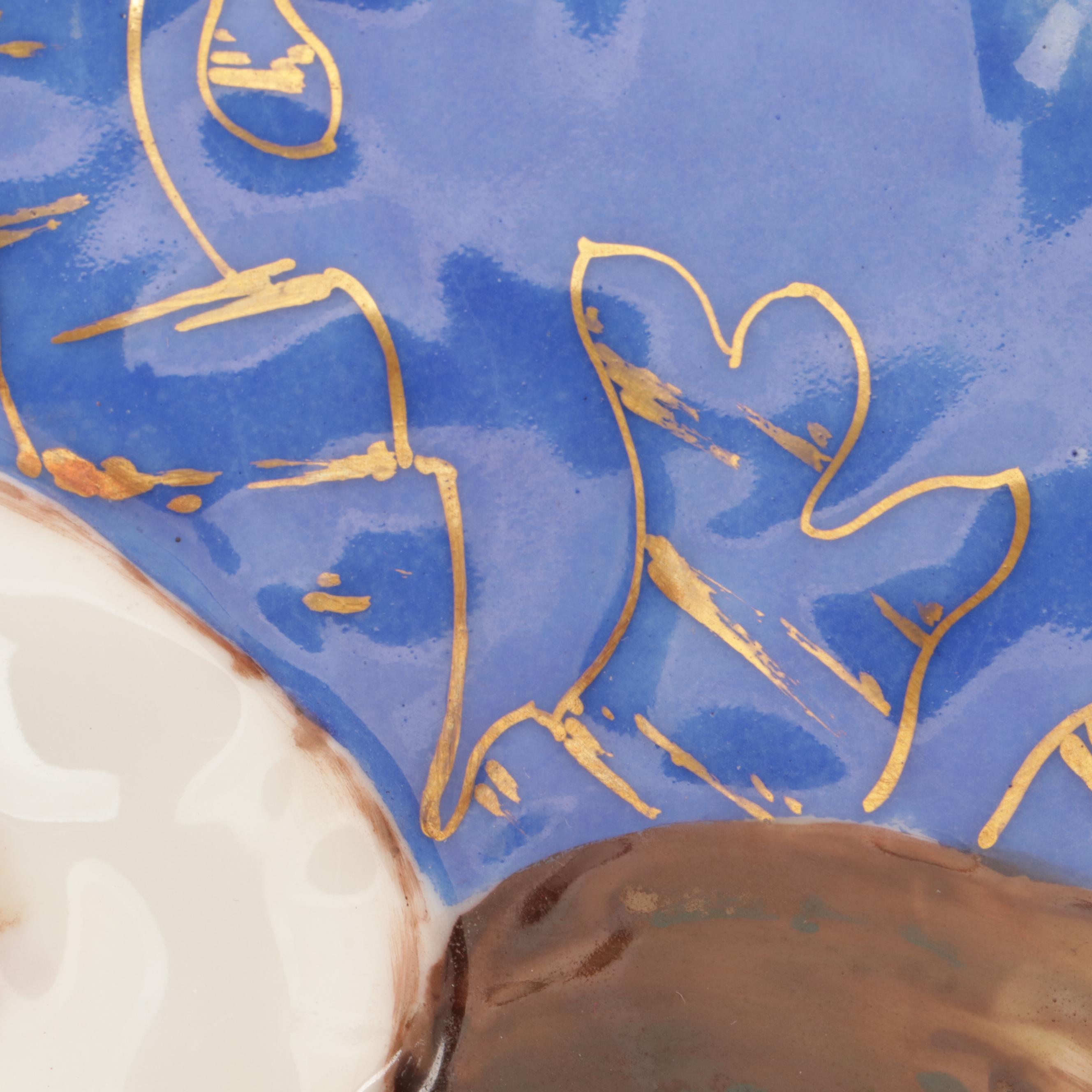 Haviland Hand-Painted Limoges Porcelain Oyster Plate, Late 19th Century