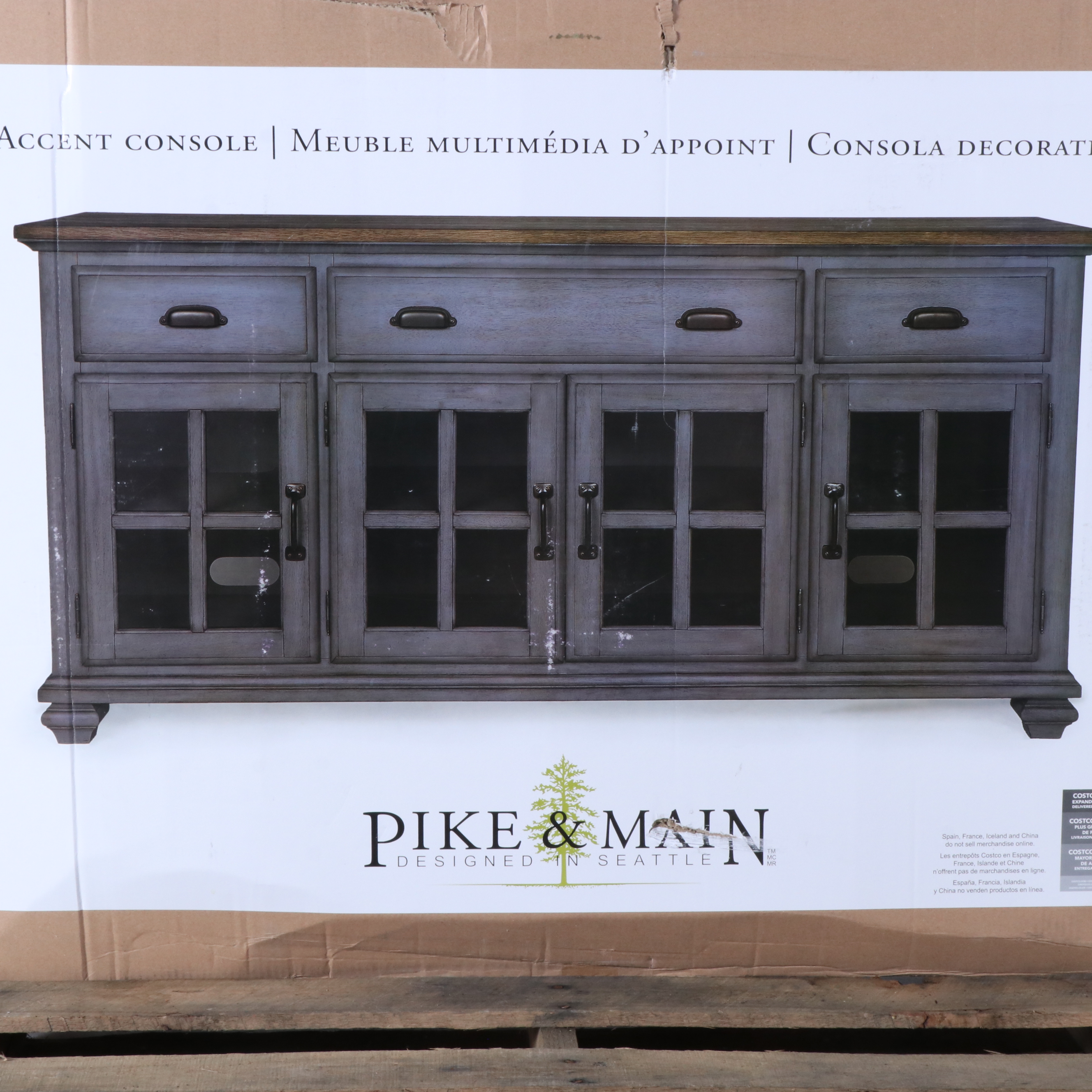 Pike & Main "Wesley" 68" Accent Console Cabinet