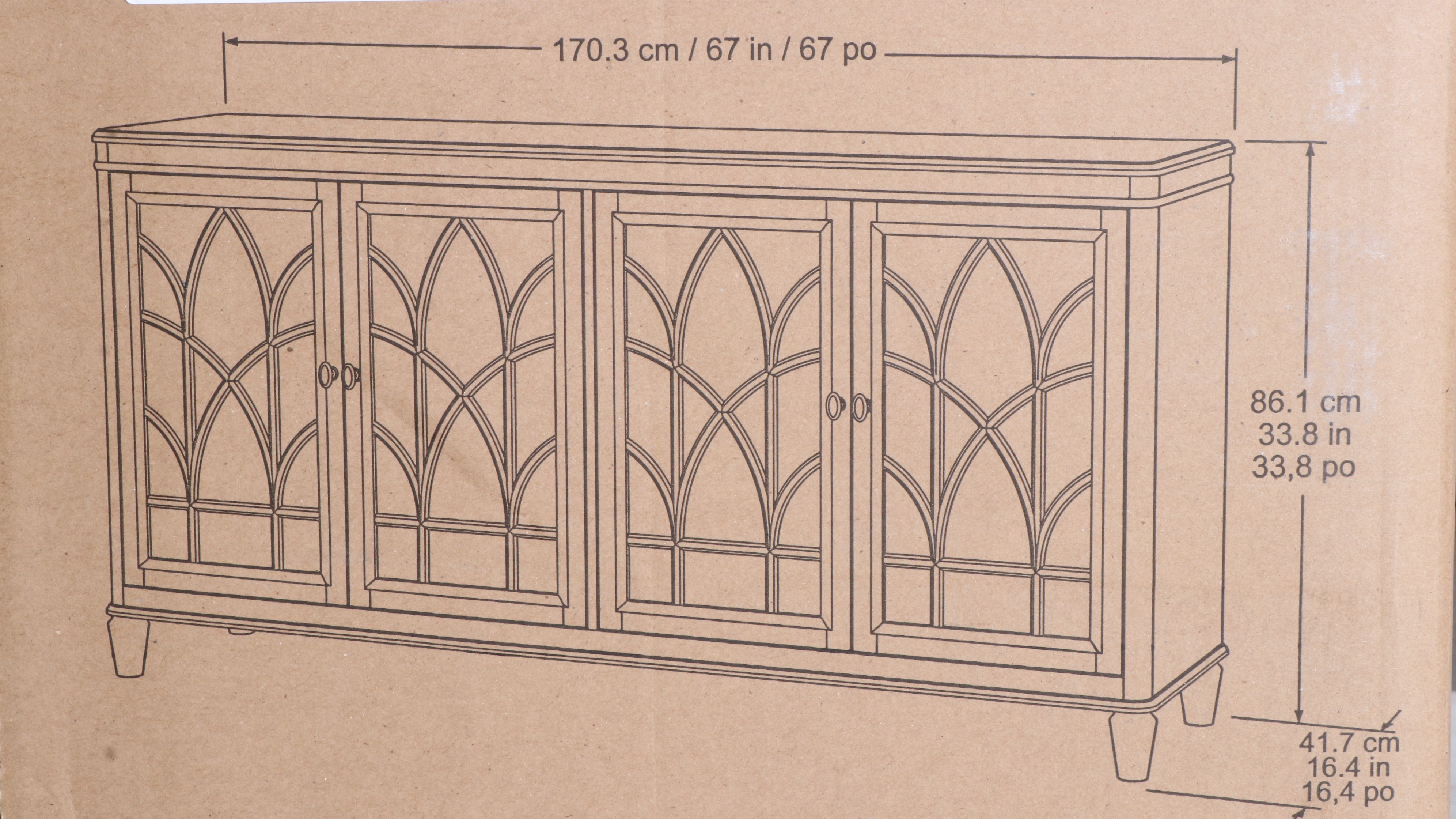 Pike & Main Catherine 67" Accent Cabinet