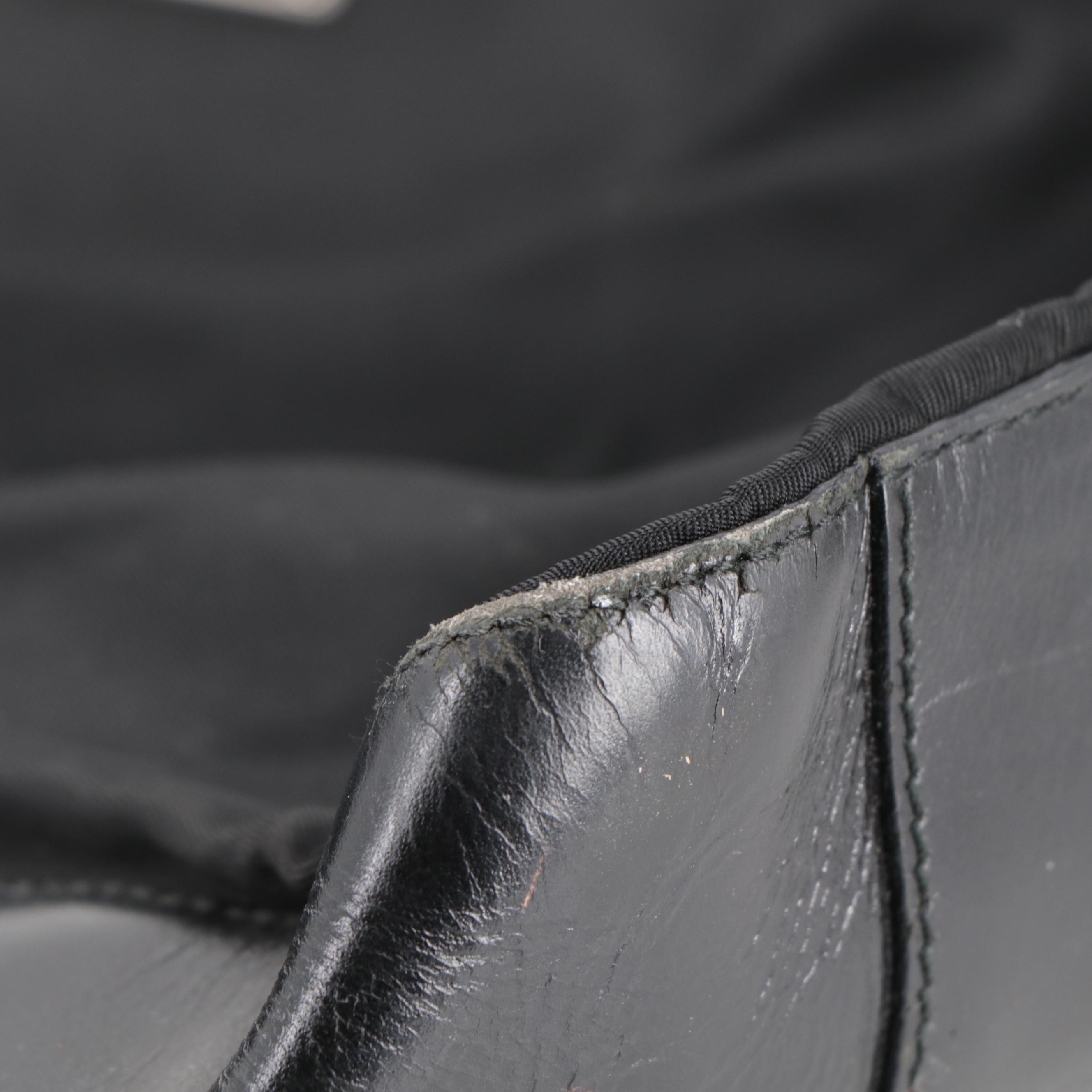 Prada Shoulder Bag in Black Tessuto Nylon and Smooth Leather