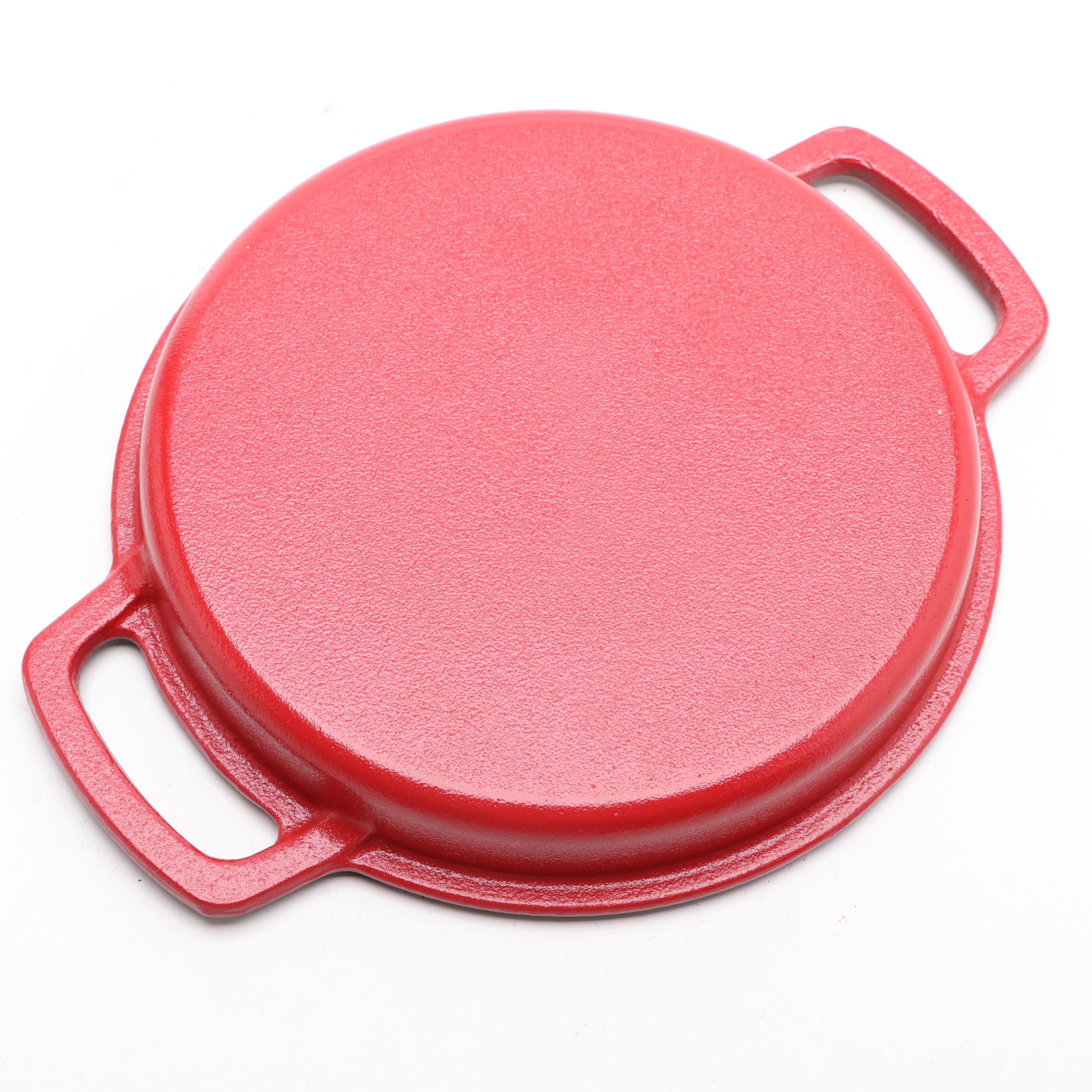 Kitchen HQ 4 Qt. Cast Iron Nonstick Casserole with Grill Lid