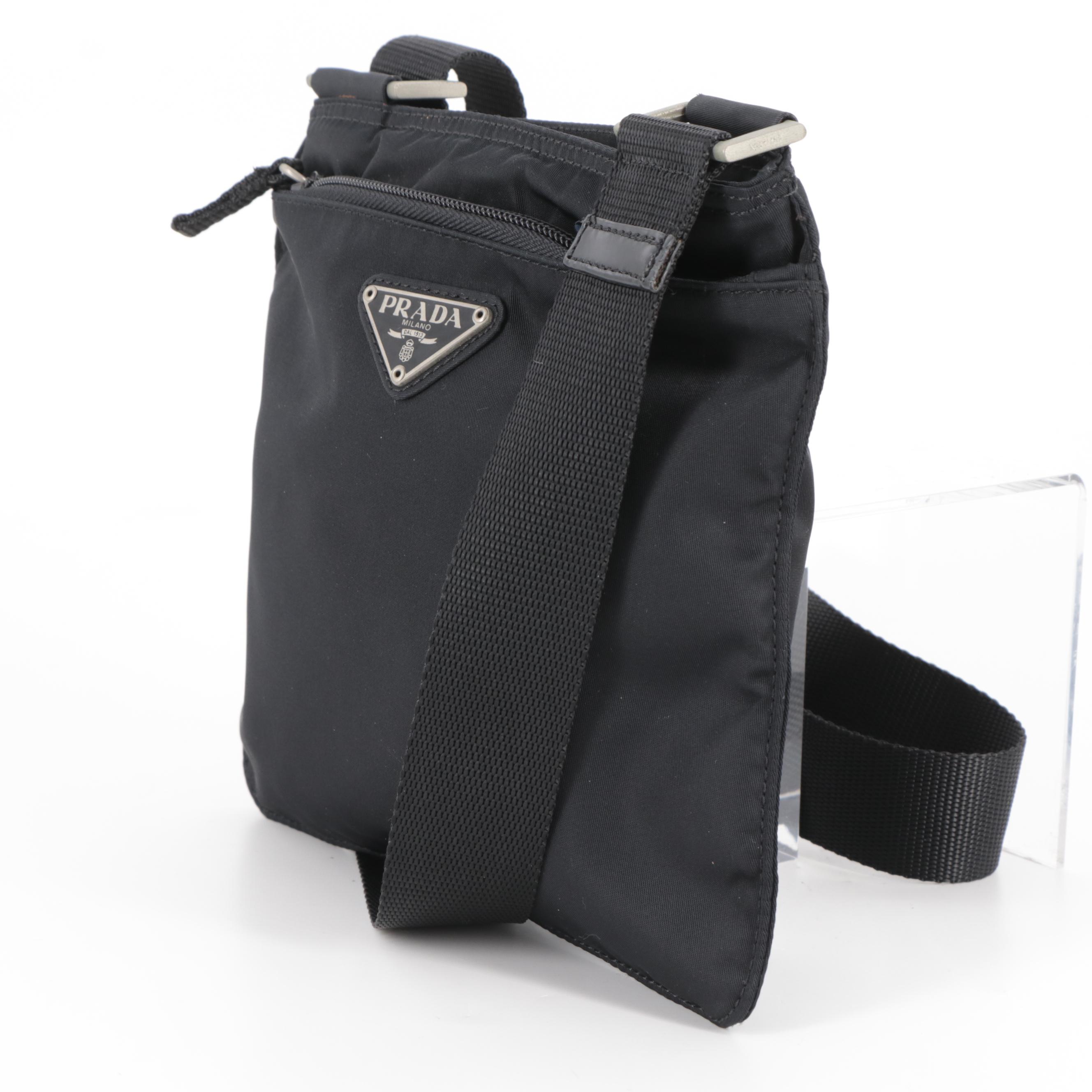 Prada Crossbody Bag in Black Tessuto Nylon