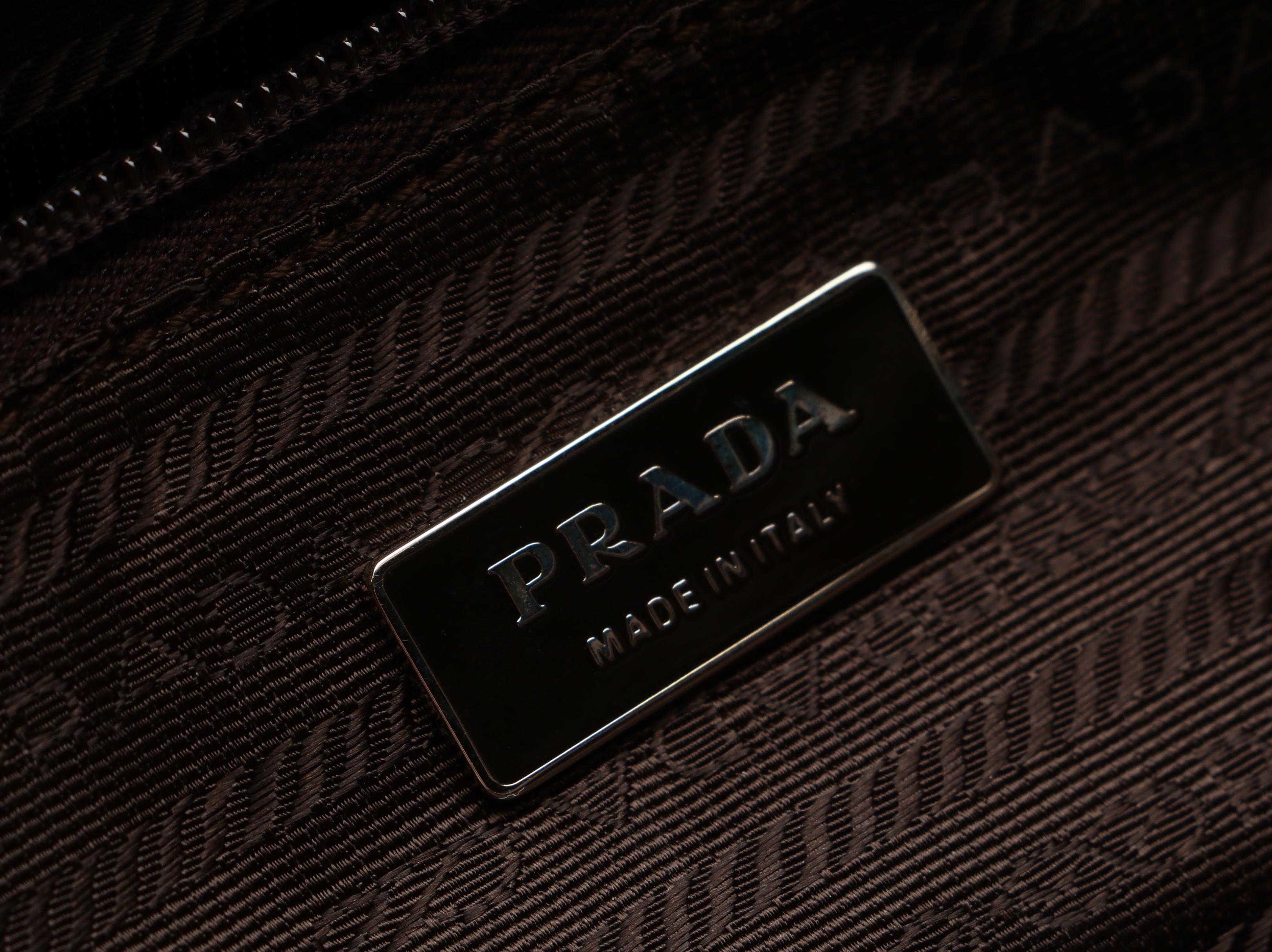 Prada Dark Brown Leather Shoulder Bag