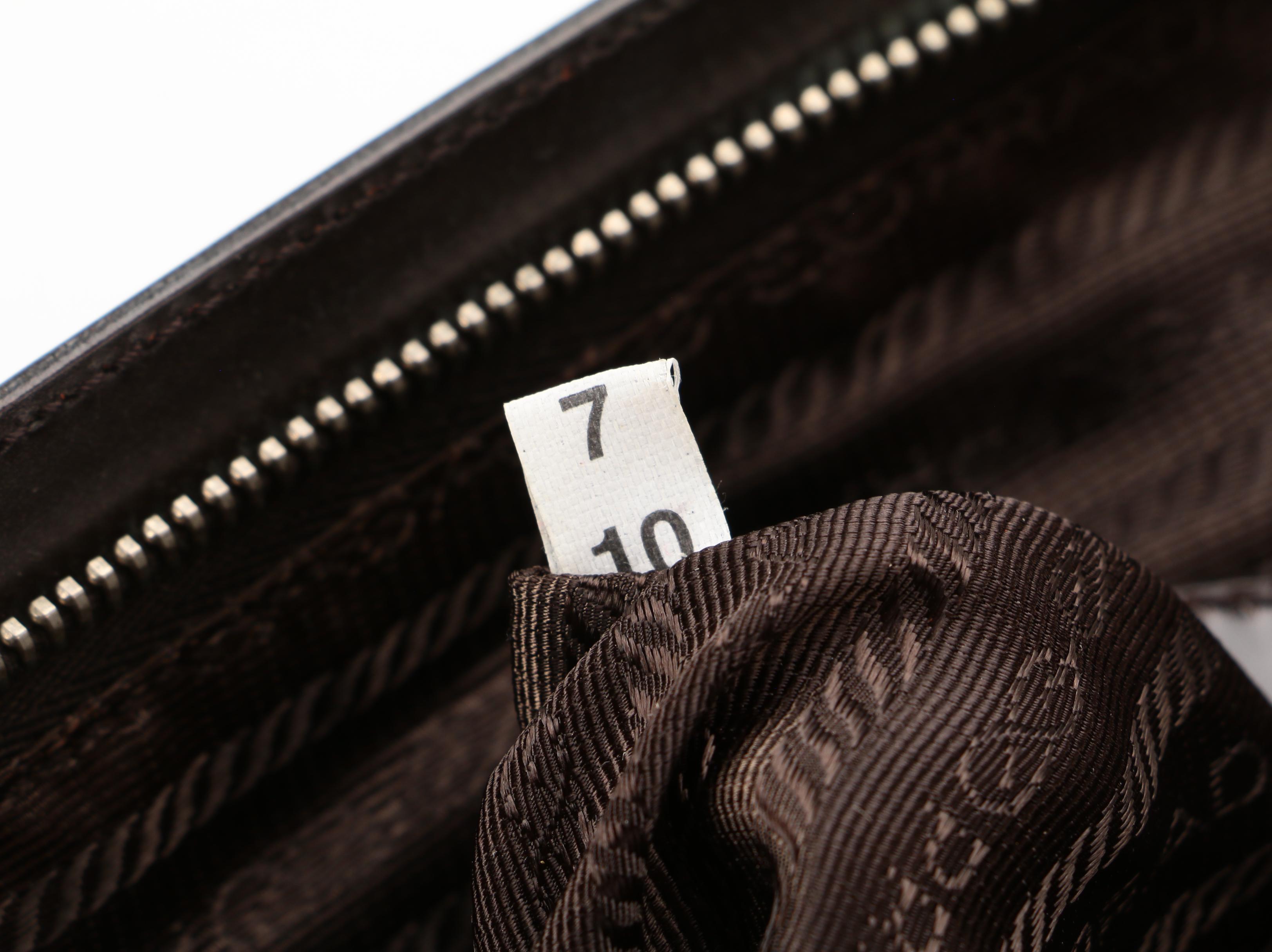 Prada Dark Brown Leather Shoulder Bag