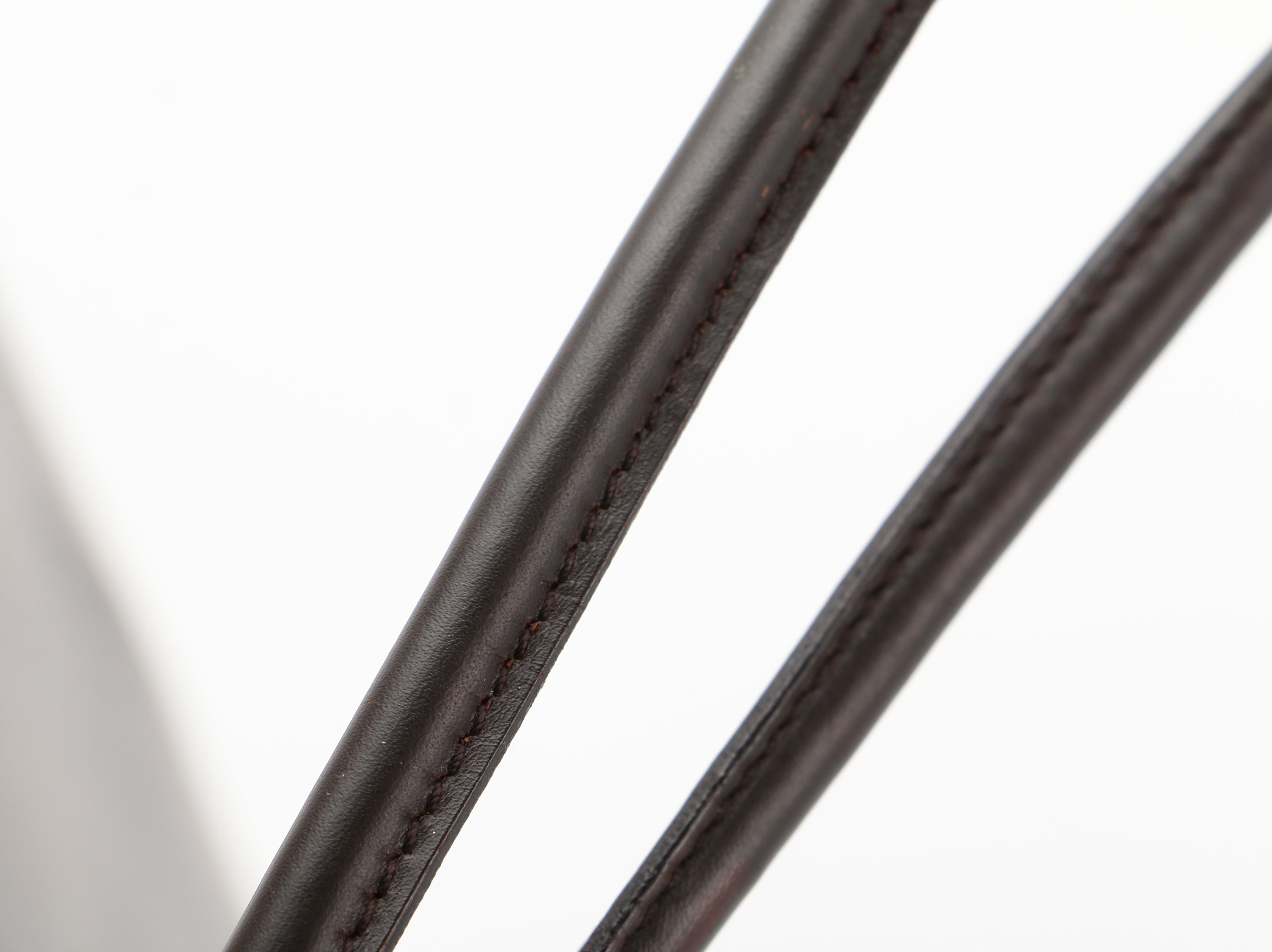 Prada Dark Brown Leather Shoulder Bag