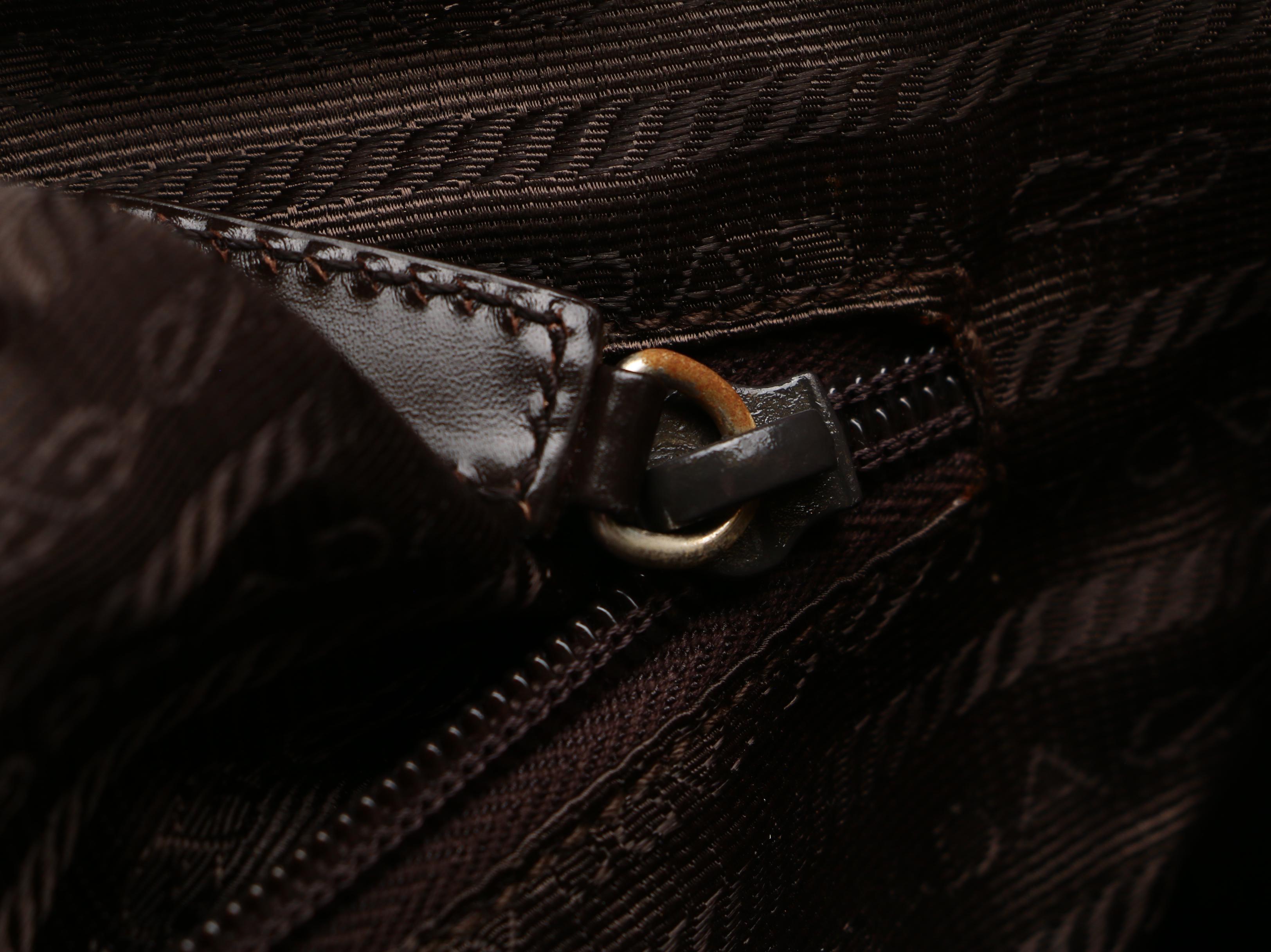 Prada Dark Brown Leather Shoulder Bag