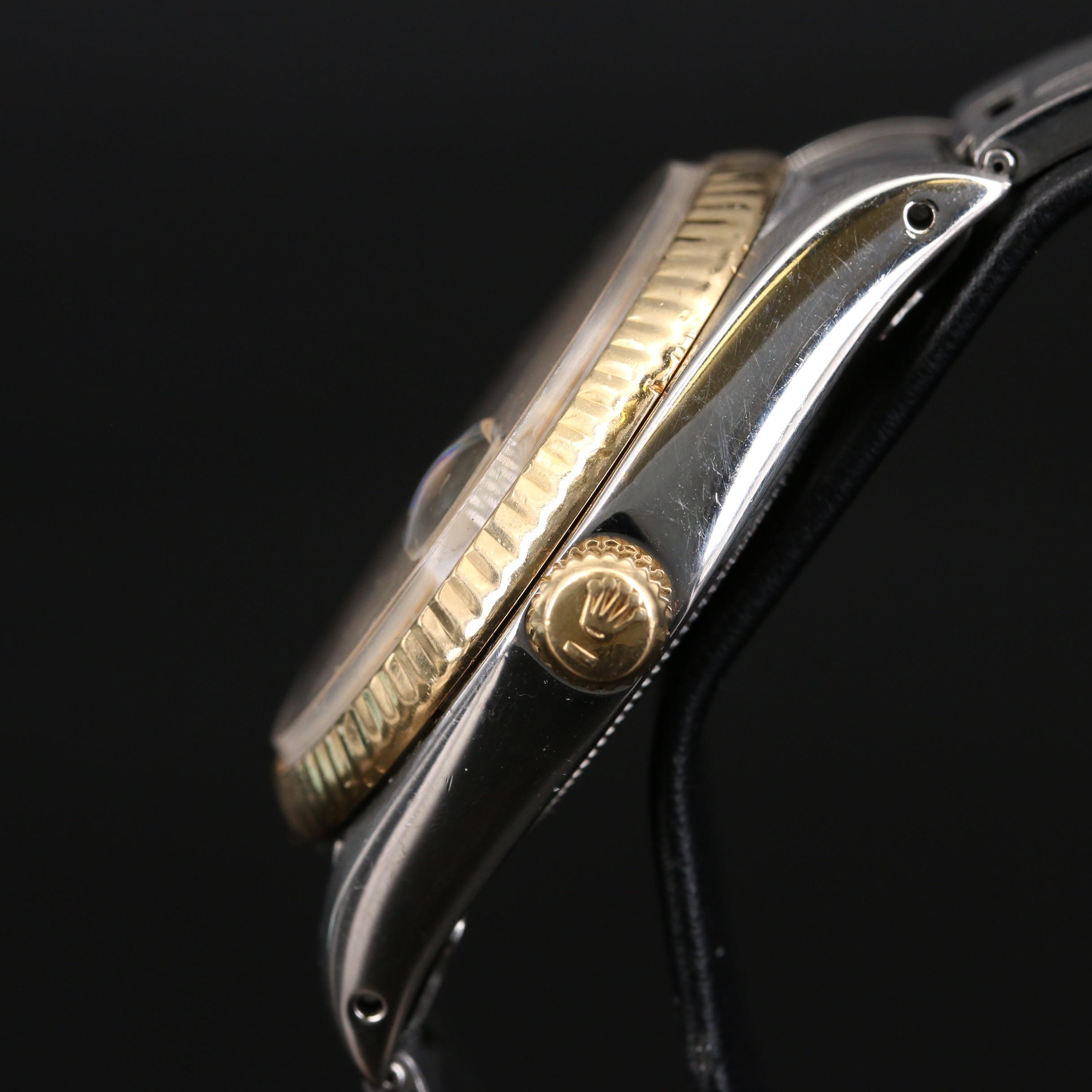 1977 Rolex Datejust Model 6694 18K and Stainless Steel Watch