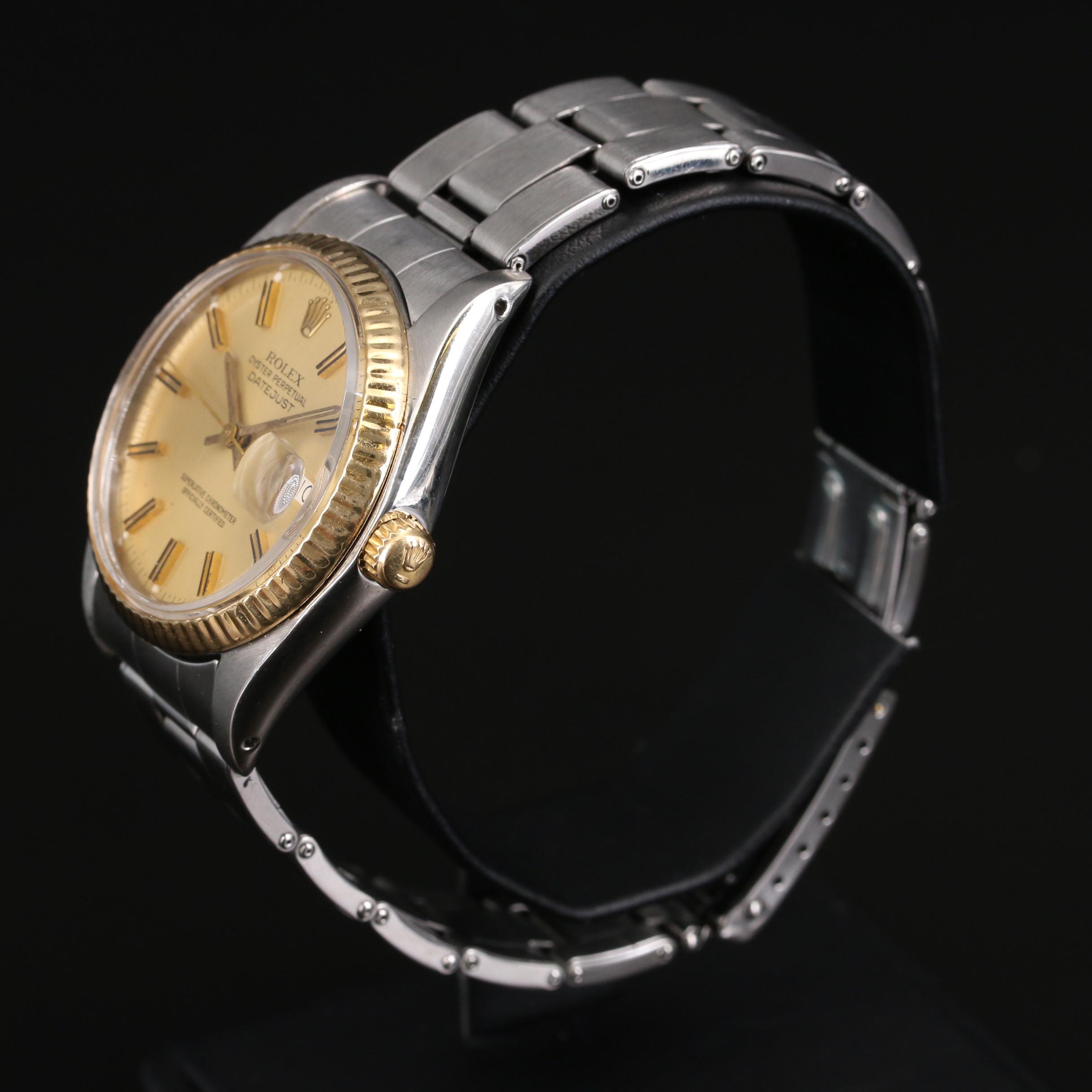 1977 Rolex Datejust Model 6694 18K and Stainless Steel Watch