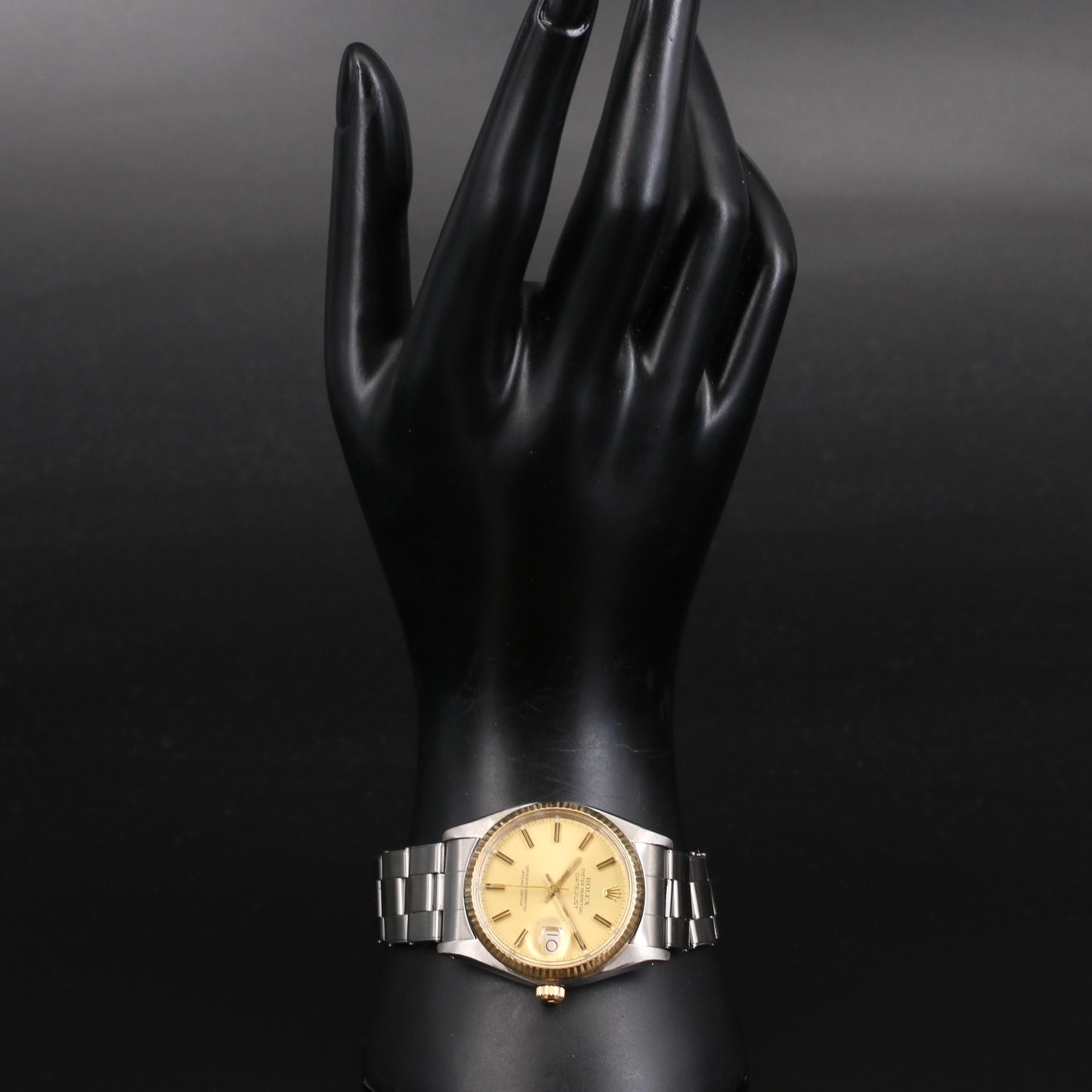 1977 Rolex Datejust Model 6694 18K and Stainless Steel Watch