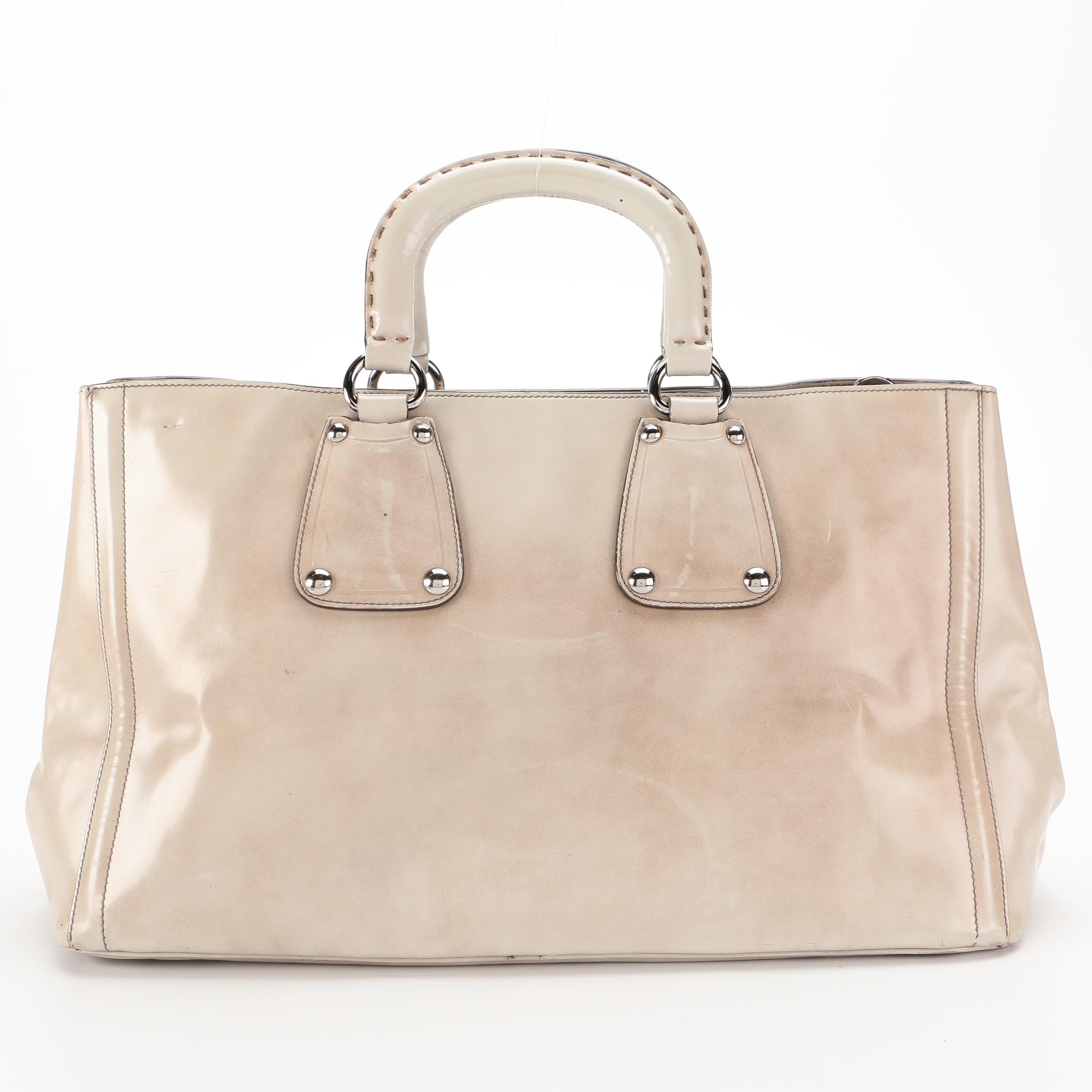 Prada Two-Way Bauletto Bag in Glace Calfskin Leather