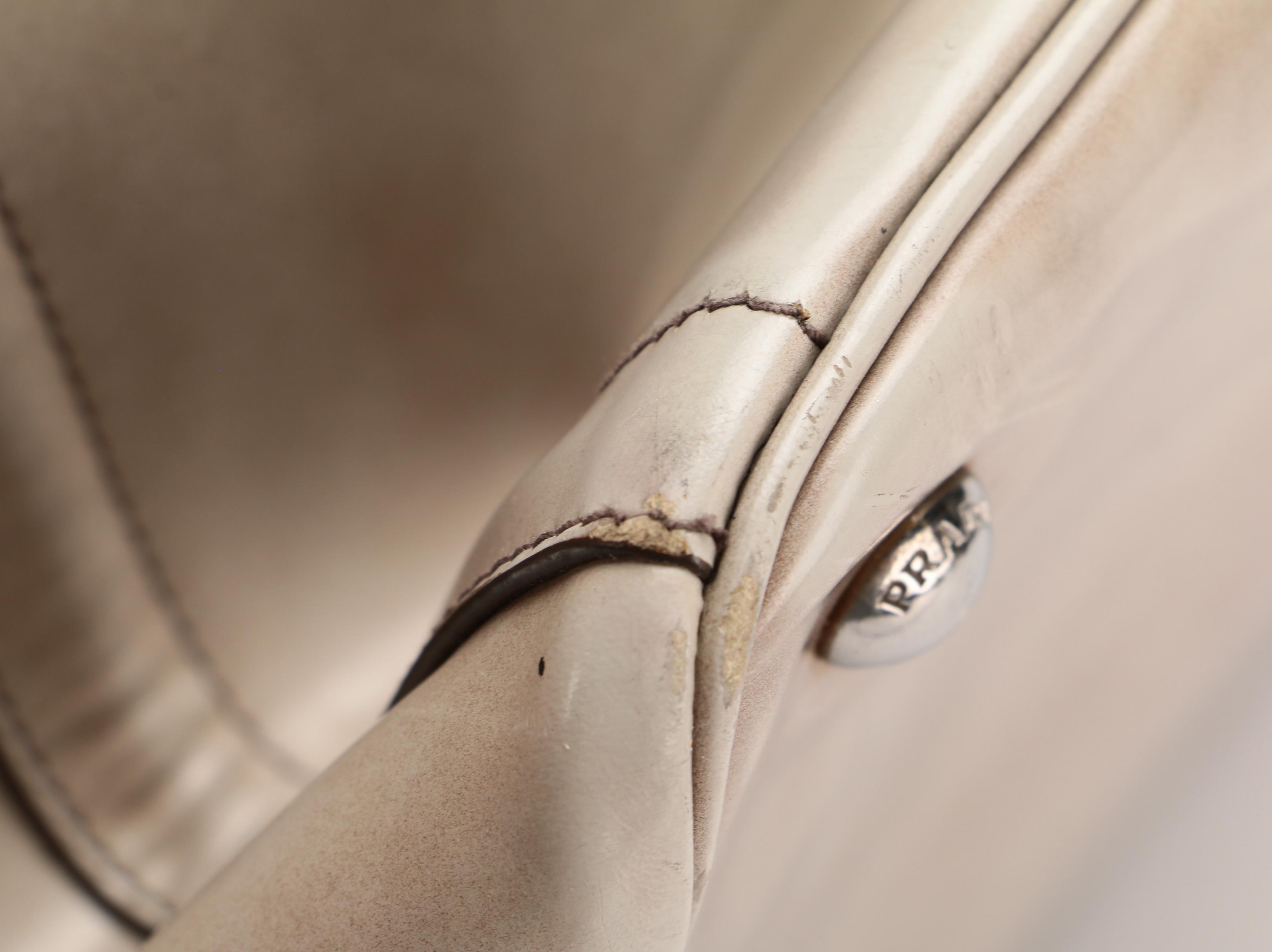 Prada Two-Way Bauletto Bag in Glace Calfskin Leather