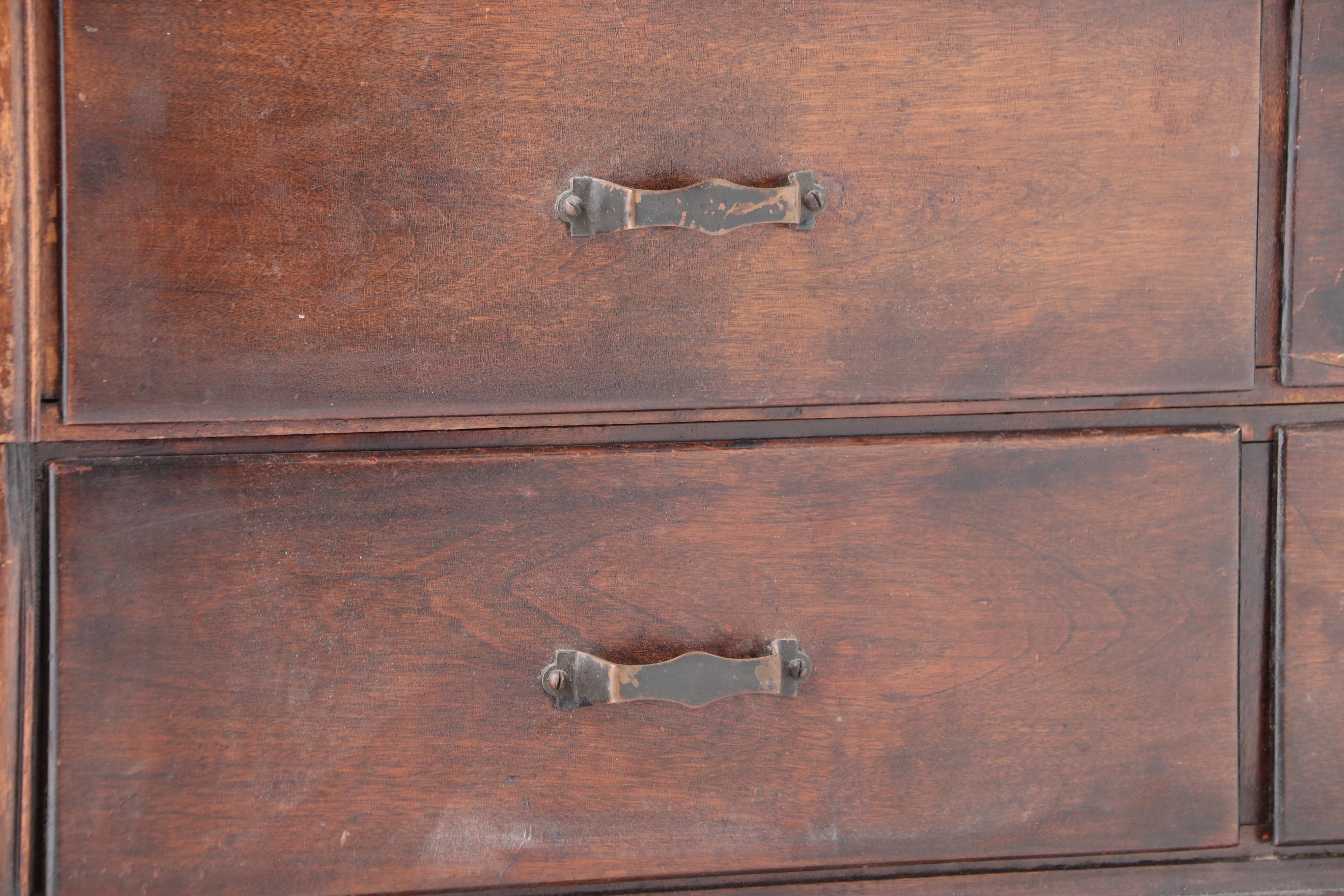Camden Cabinet Co. "Hale" Mahogany & Leaded Glass Barrister's Secretary Bookcase