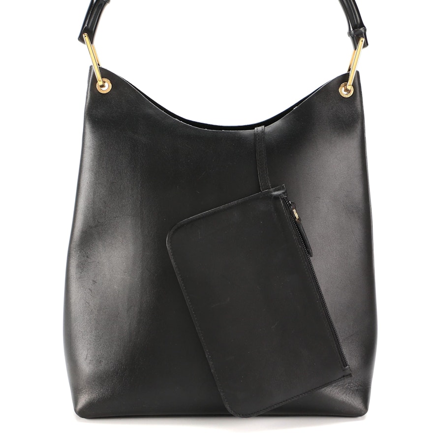 Gucci Bamboo Black Leather Shoulder Bag