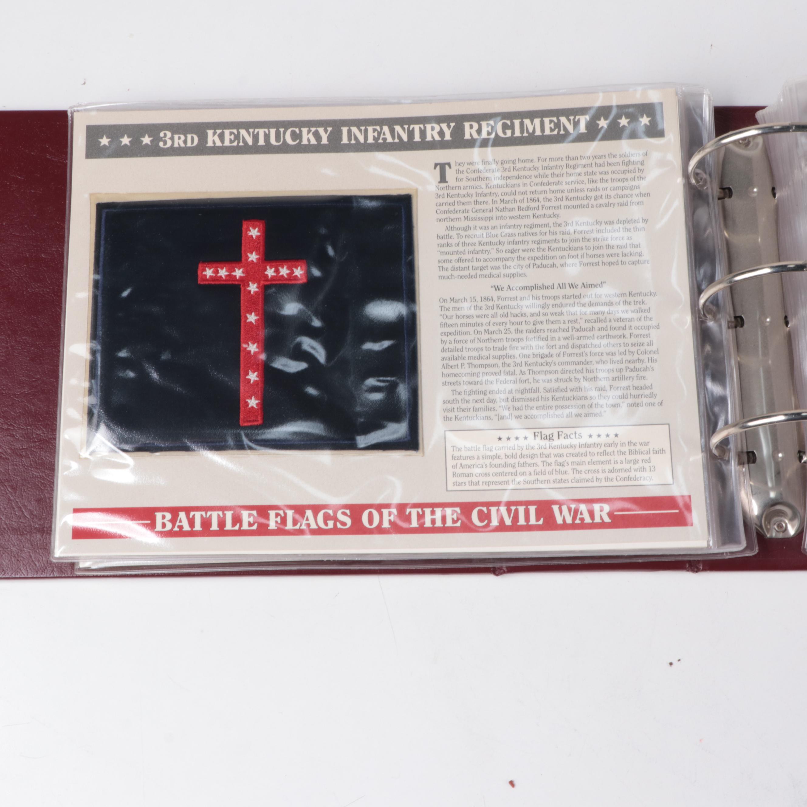 Willabee & Ward "Battle Flags of The Civil War" Patches in Leather Album