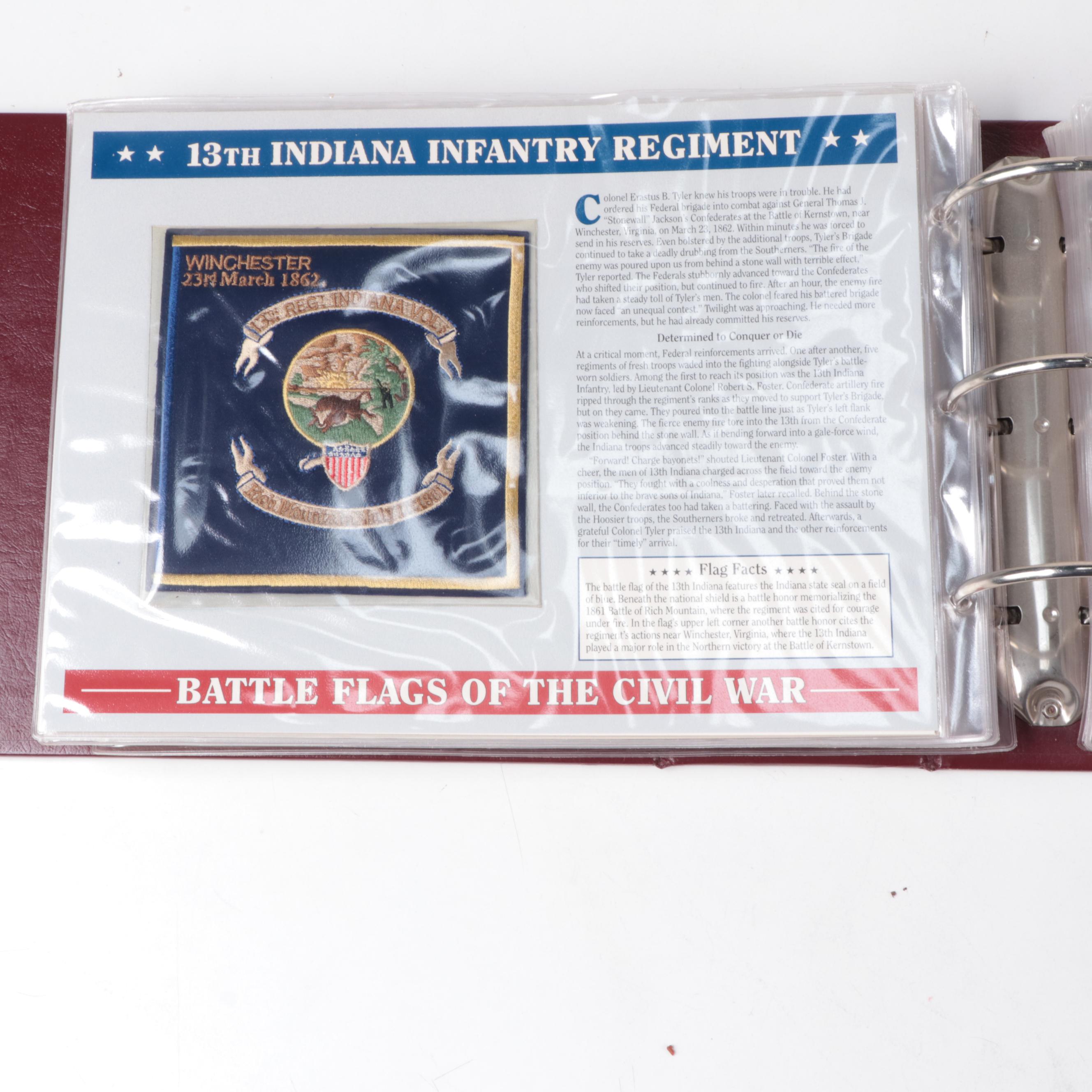 Willabee & Ward "Battle Flags of The Civil War" Patches in Leather Album