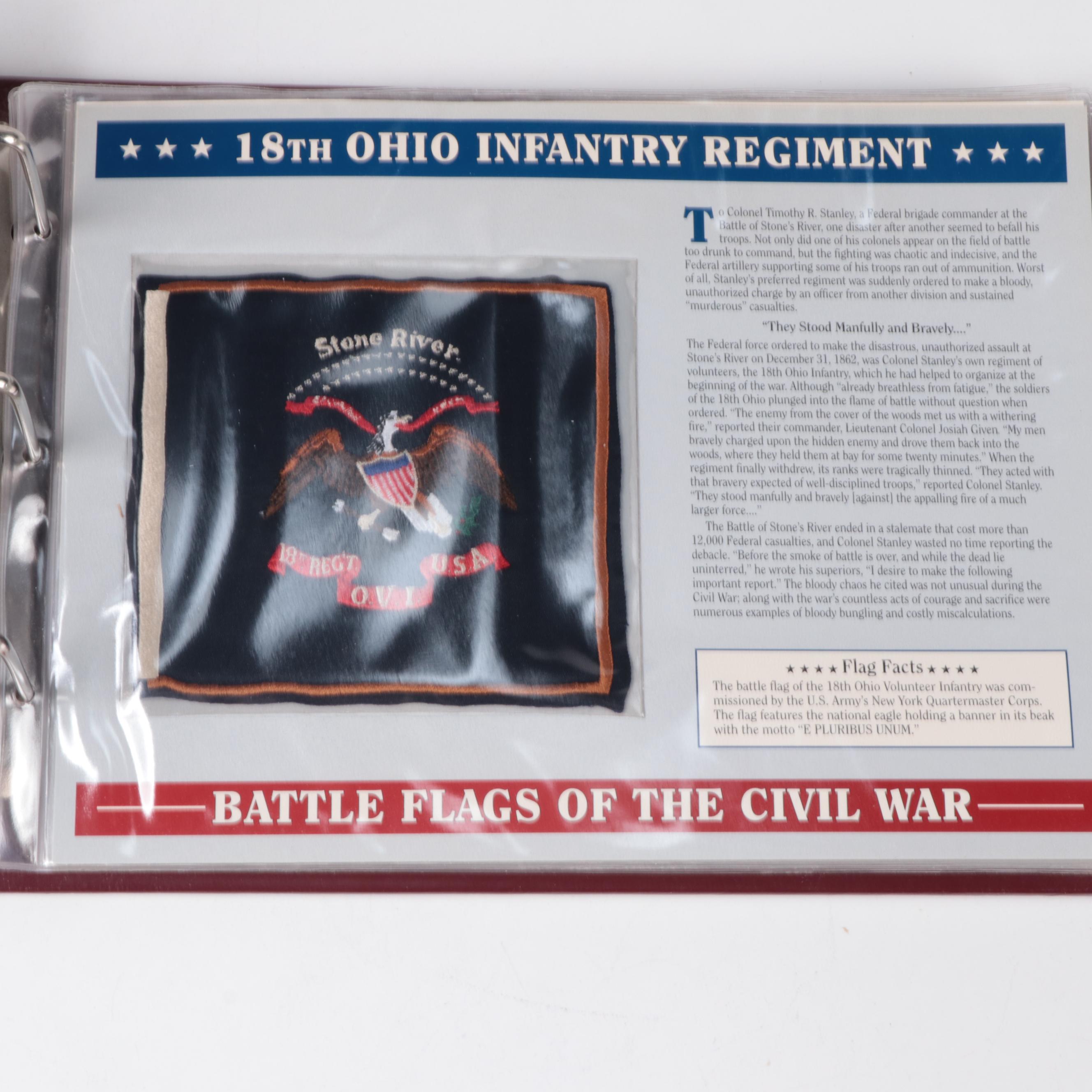 Willabee & Ward "Battle Flags of The Civil War" Patches in Leather Album