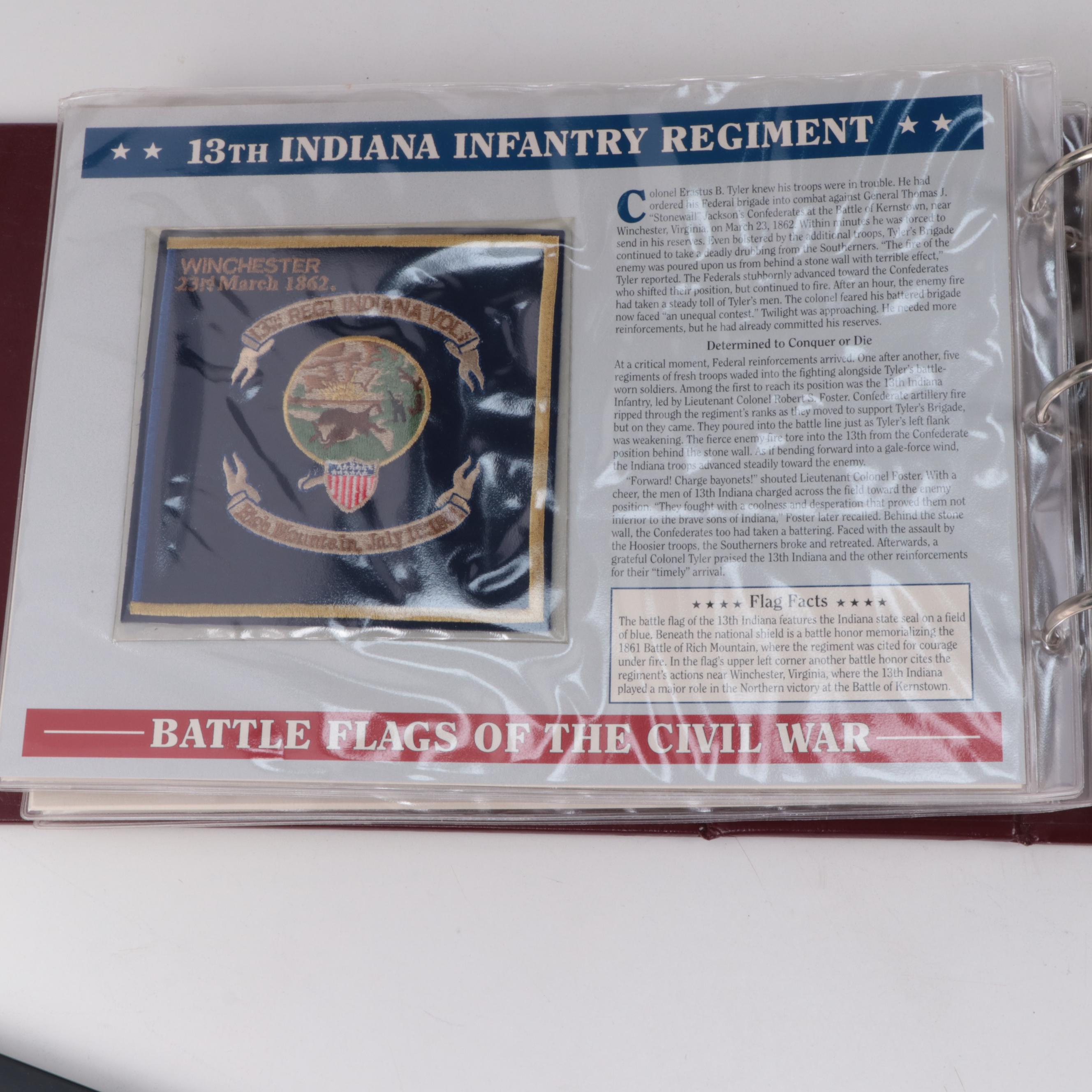 Willabee & Ward "Battle Flags of The Civil War" Patches in Leather Album