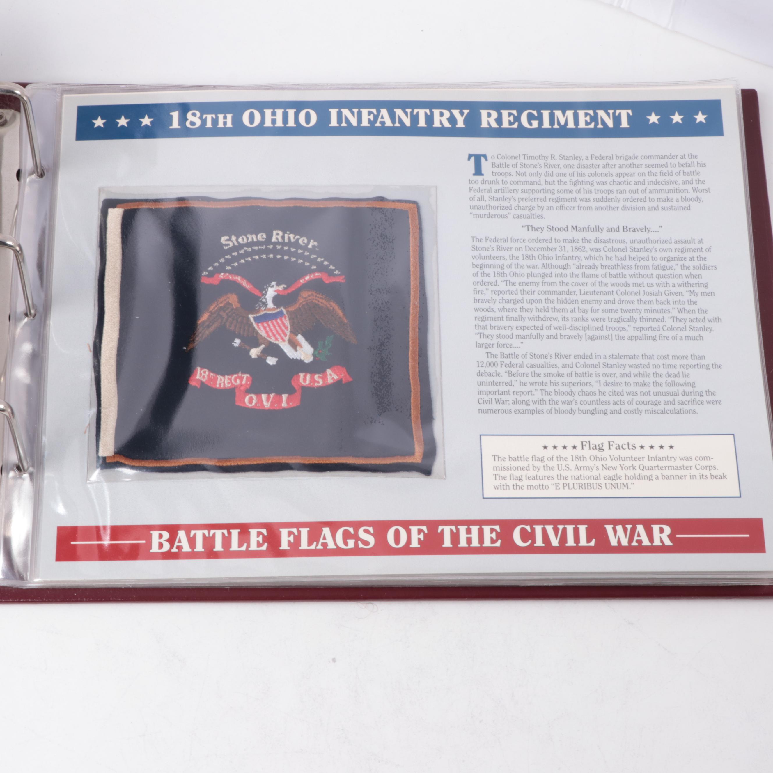 Willabee & Ward "Battle Flags of The Civil War" Patches in Leather Album