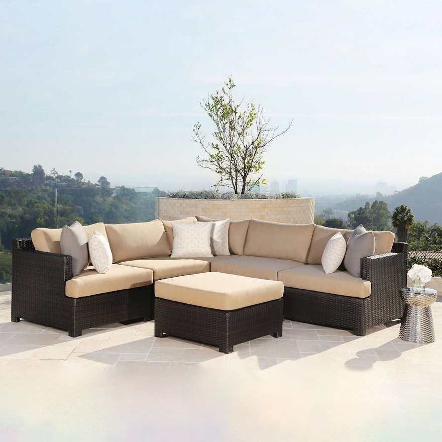 Abbyson Living "Belmont" Six-Piece Modular Sectional Patio Set