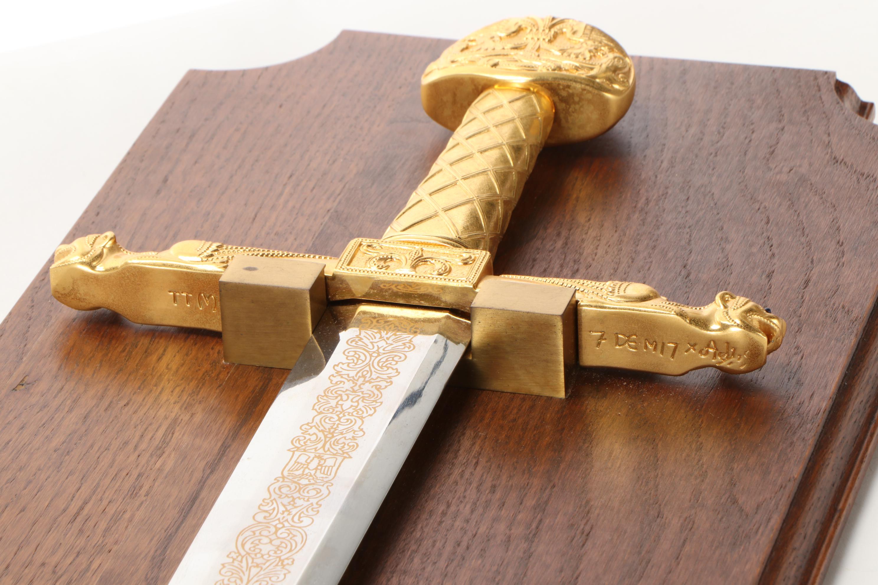 Franklin Mint Replica Sword of Charlemagne, "Joyeuse"