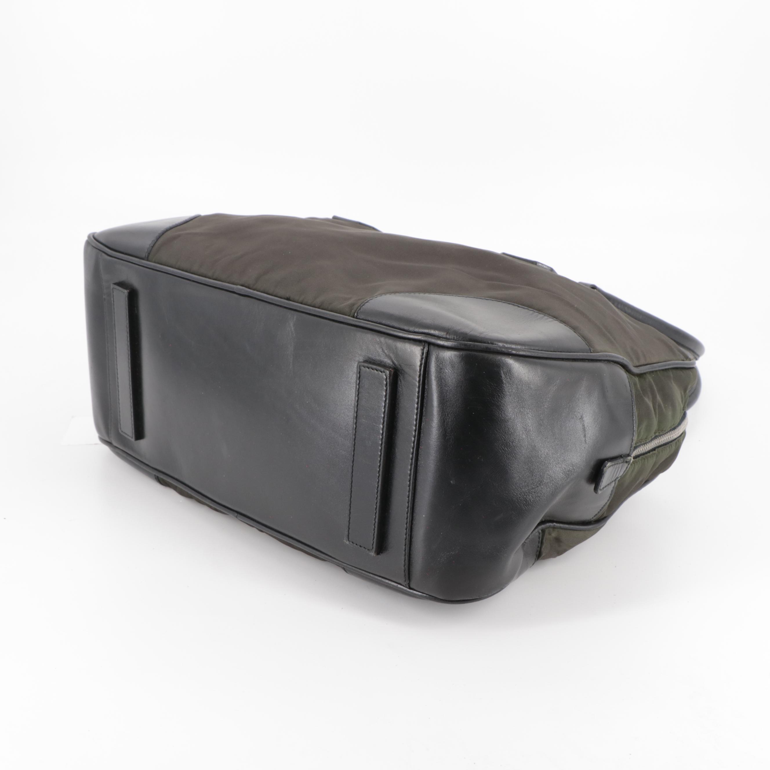 Prada Tessuto Nylon and Leather Top Handle Bag