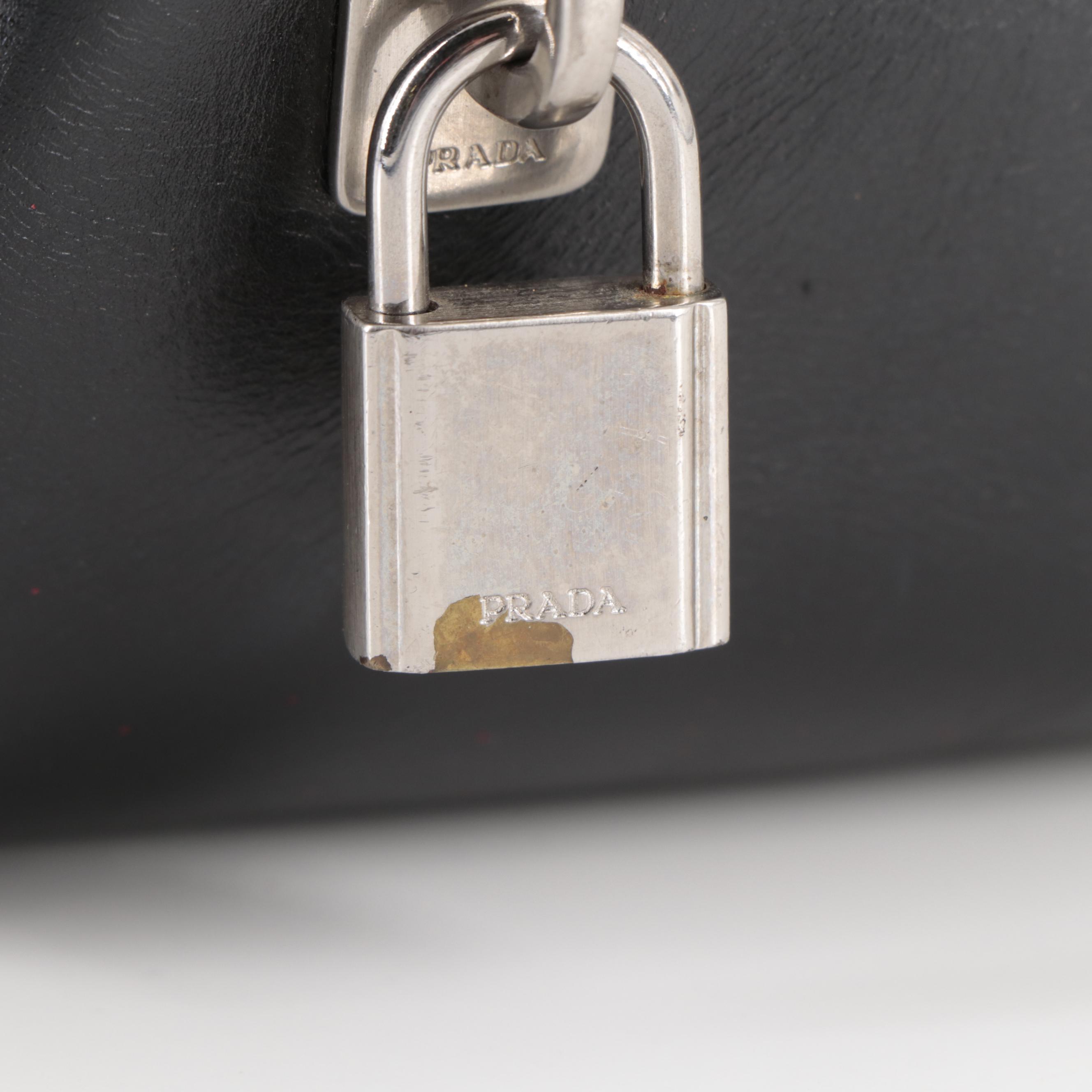 Prada Tessuto Nylon and Leather Top Handle Bag