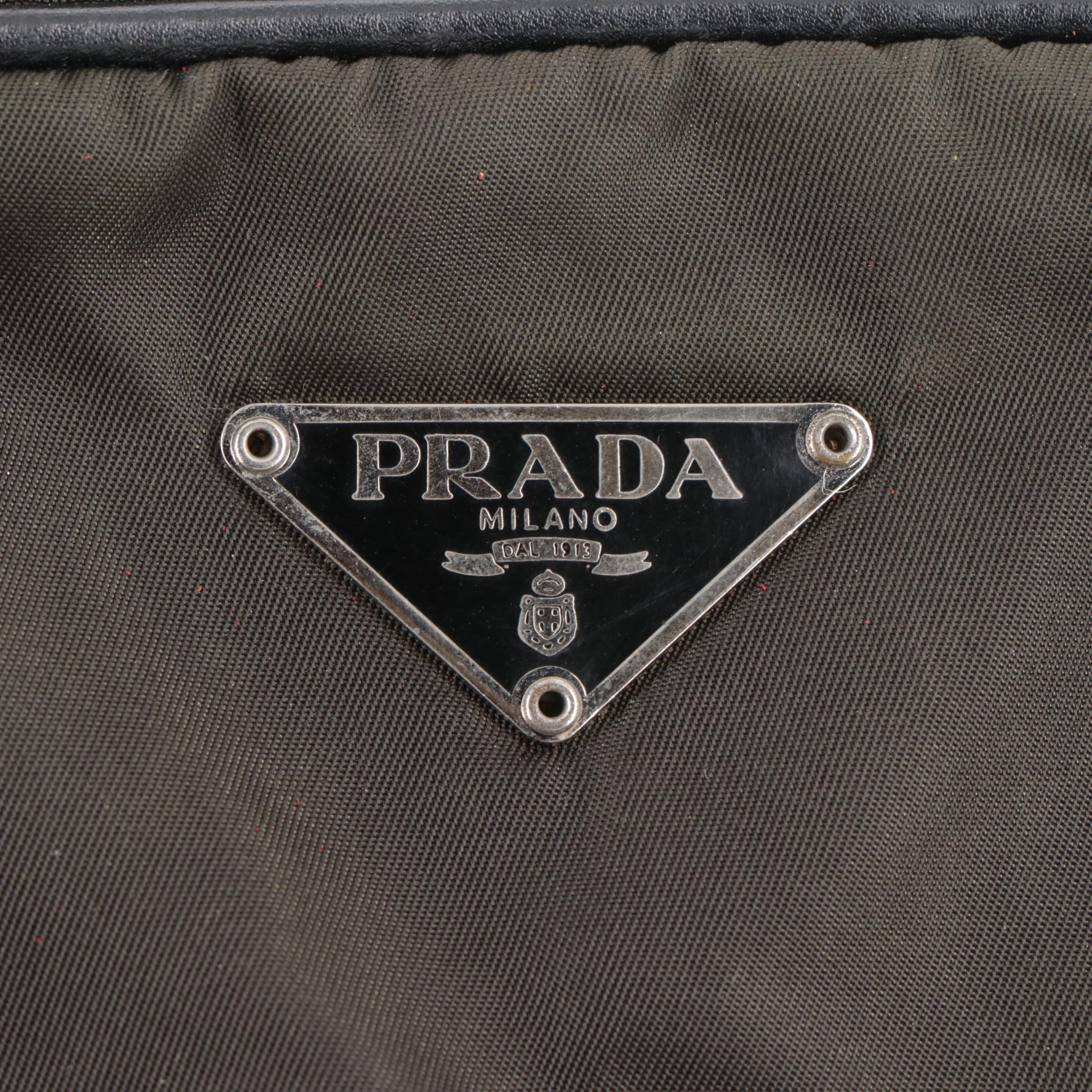 Prada Tessuto Nylon and Leather Top Handle Bag