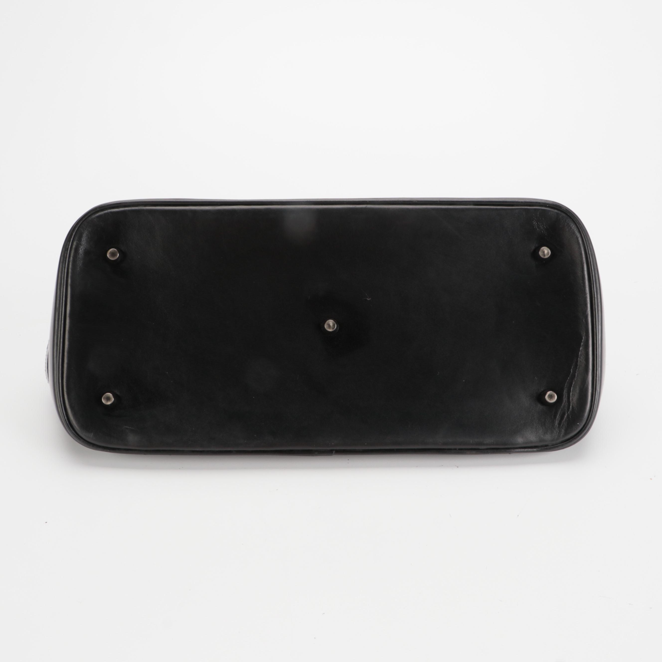 Prada Black Tessuto Nylon and Leather Handbag