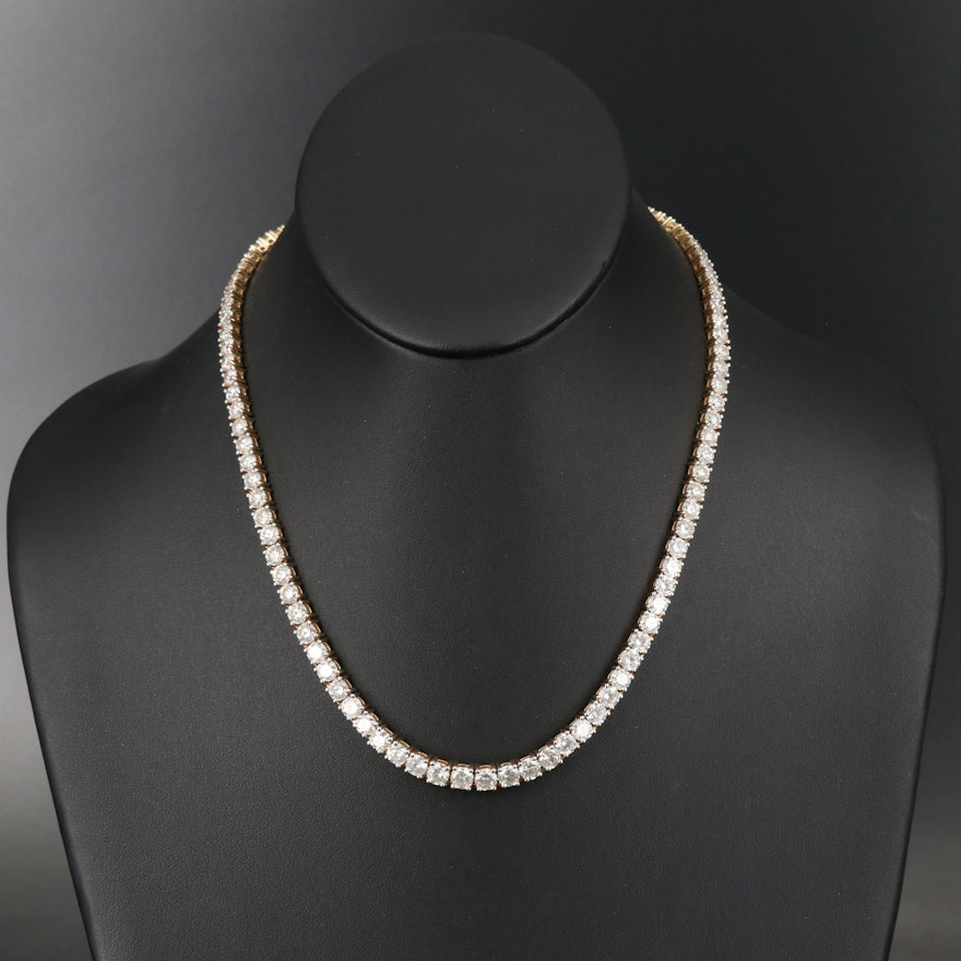 14K 32.21 CTW Diamond Rivière Necklace