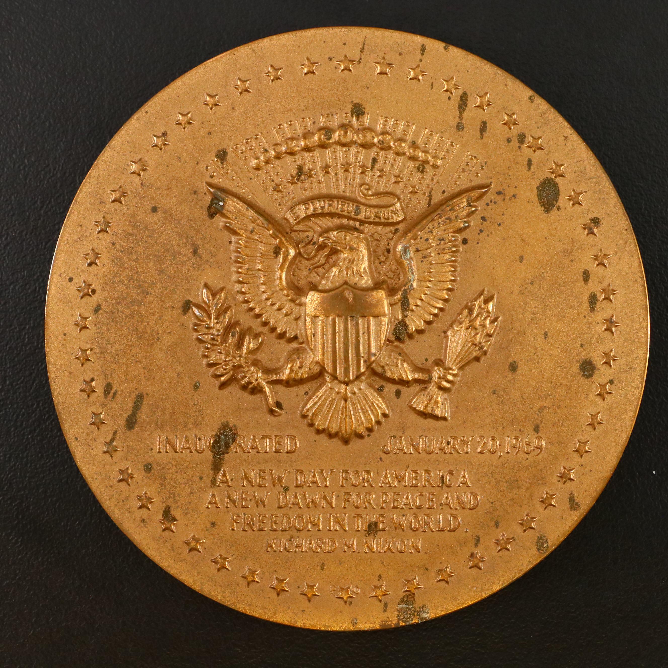 Nine Presidential Inauguration and Memorial Bronze Medals