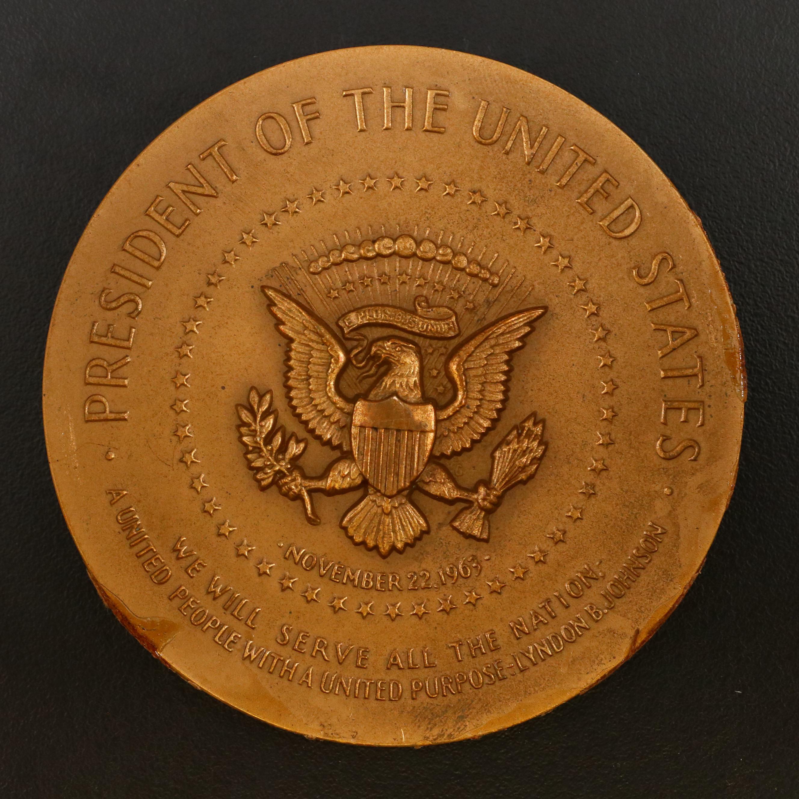 Nine Presidential Inauguration and Memorial Bronze Medals